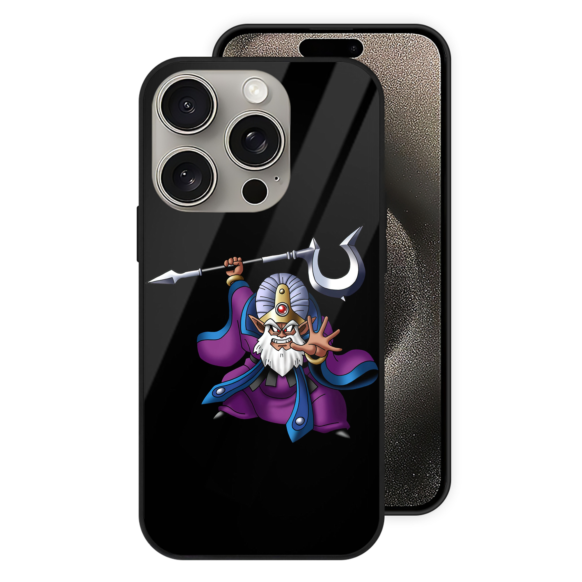 ドラゴンクエスト Doragon Kuesuto Dragon Quest 【iPhone15Pro対応】スマホケース 耐衝撃＆黄変防止 背面ガラス