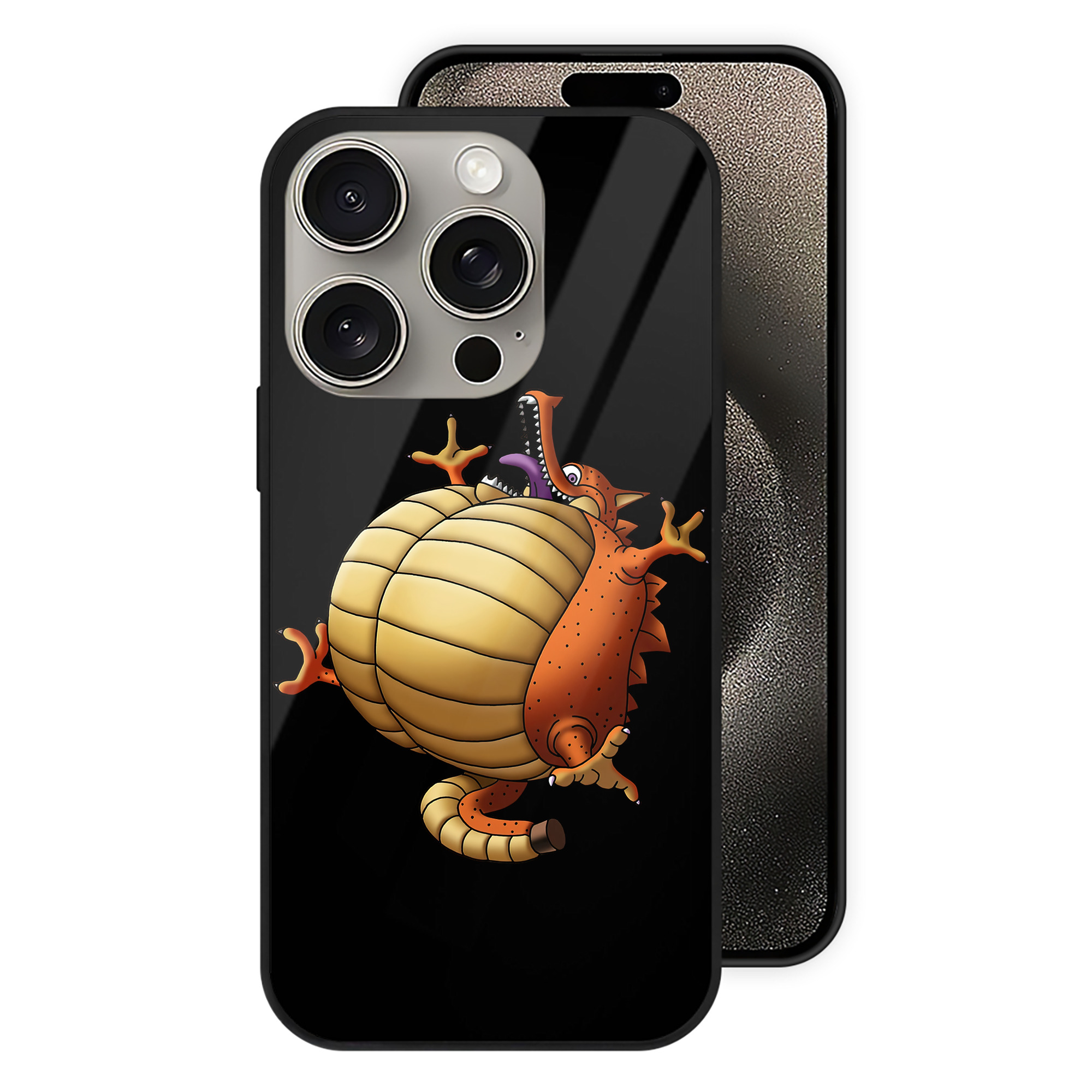 ドラゴンクエスト Doragon Kuesuto Dragon Quest 【iPhone15Pro対応】スマホケース 耐衝撃＆黄変防止 背面ガラス