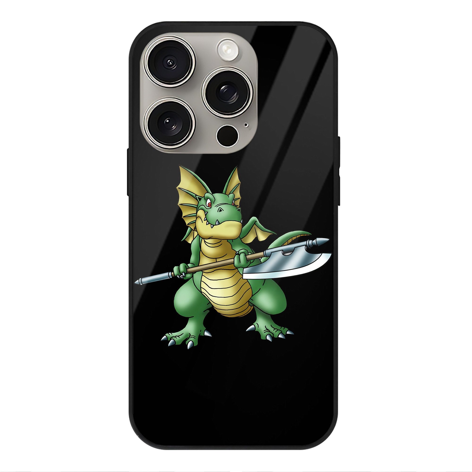（画像用） ドラゴンクエスト Doragon Kuesuto Dragon Quest 【iPhone15Pro対応】スマホケース 耐衝撃＆黄変防止 背面ガラス