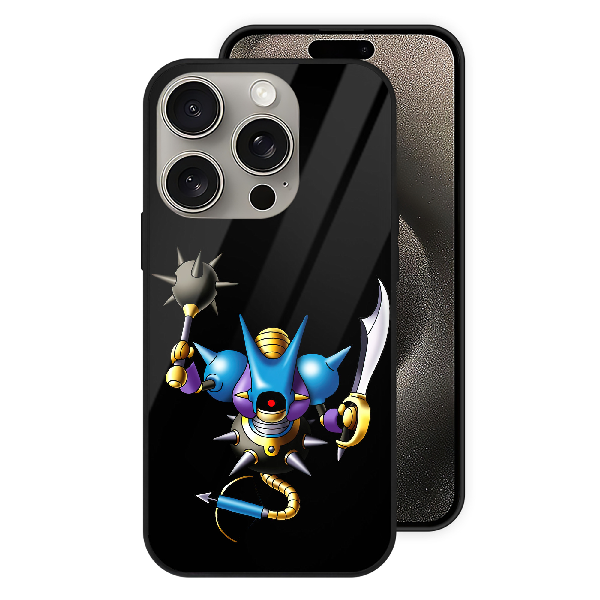ドラゴンクエスト Doragon Kuesuto Dragon Quest 【iPhone15Pro対応】スマホケース 耐衝撃＆黄変防止 背面ガラス