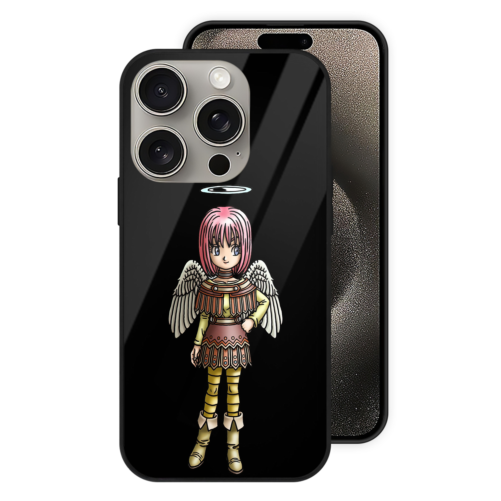 ドラゴンクエスト Doragon Kuesuto Dragon Quest 【iPhone15Pro対応】スマホケース 耐衝撃＆黄変防止 背面ガラス