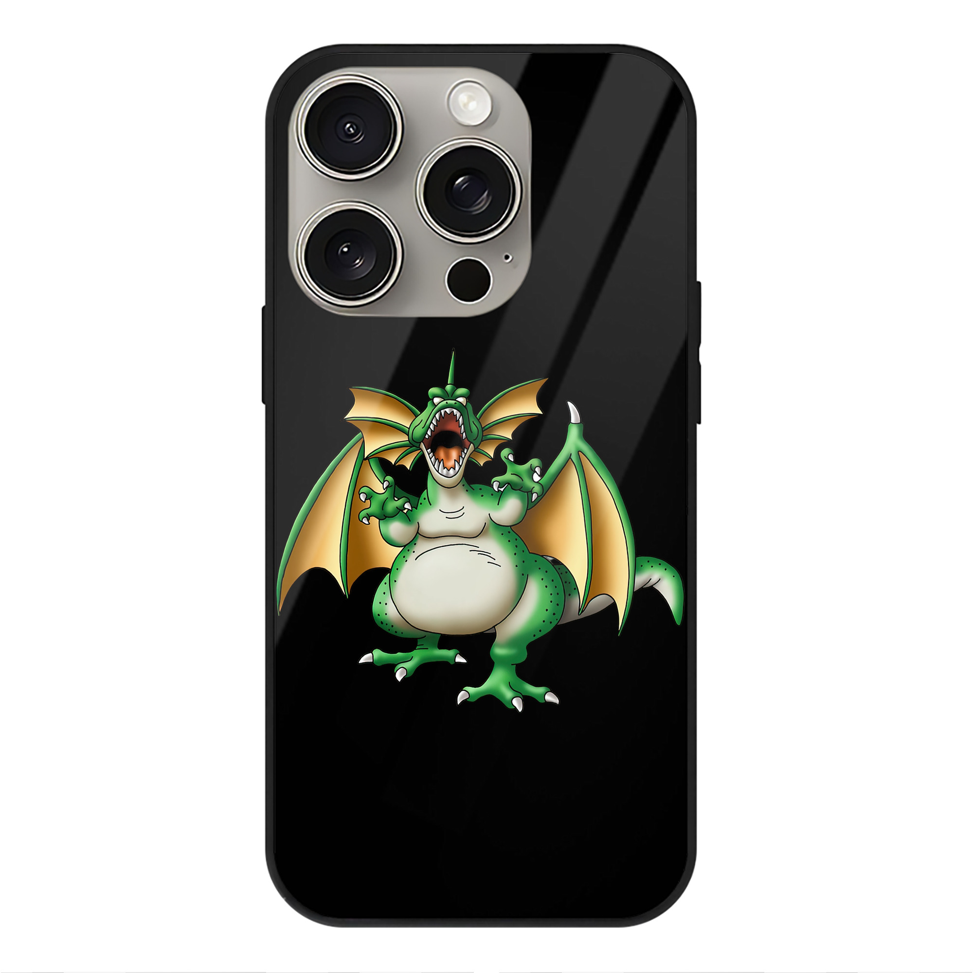ドラゴンクエスト Doragon Kuesuto Dragon Quest 【iPhone15Pro対応】スマホケース 耐衝撃＆黄変防止 背面ガラス