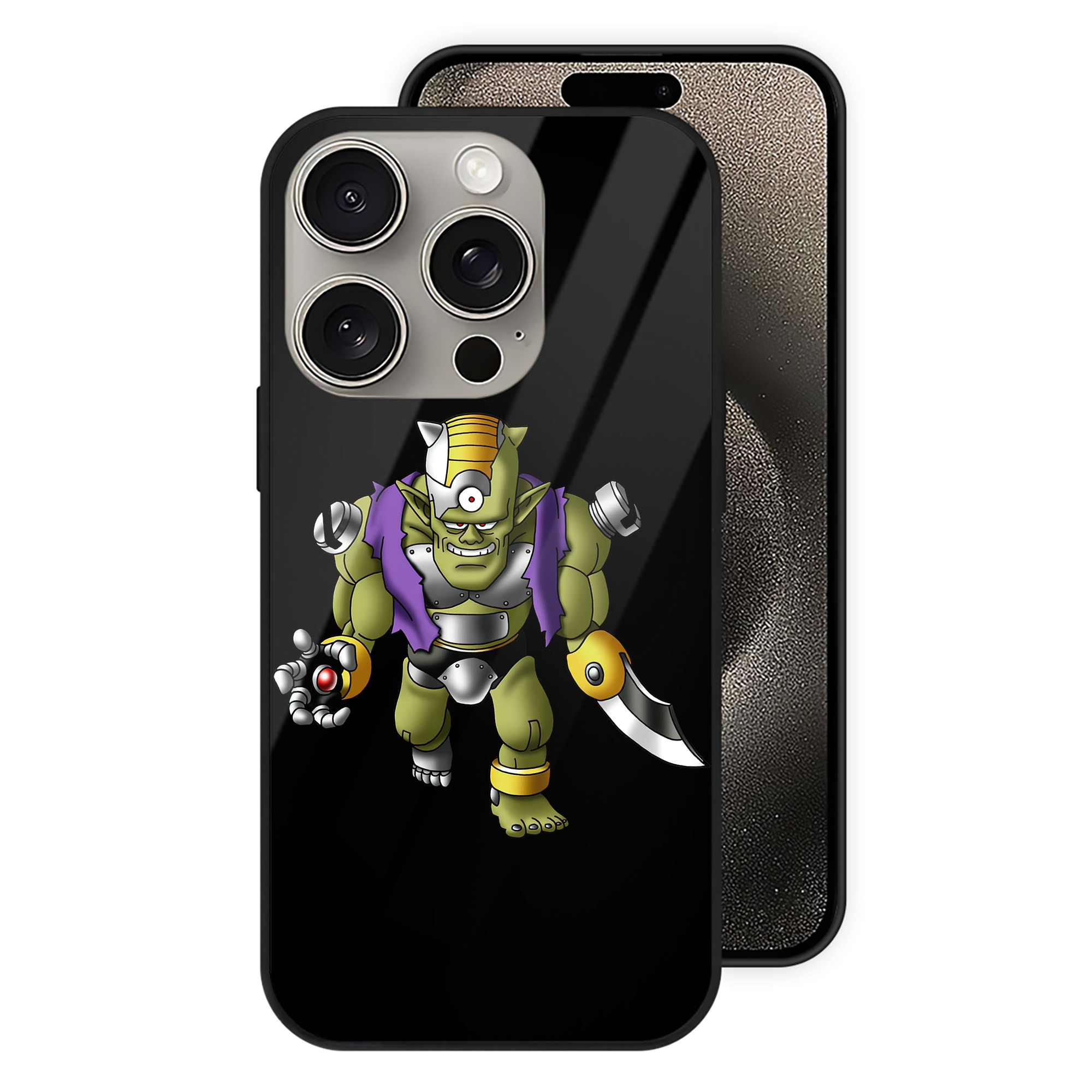 ドラゴンクエスト Doragon Kuesuto Dragon Quest 【iPhone15Pro対応】スマホケース 耐衝撃＆黄変防止 背面ガラス