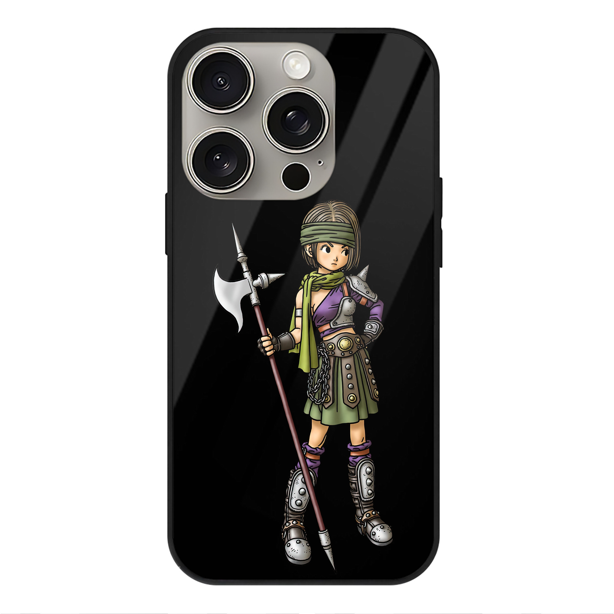 ドラゴンクエスト Doragon Kuesuto Dragon Quest 【iPhone15Pro対応】スマホケース 耐衝撃＆黄変防止 背面ガラス