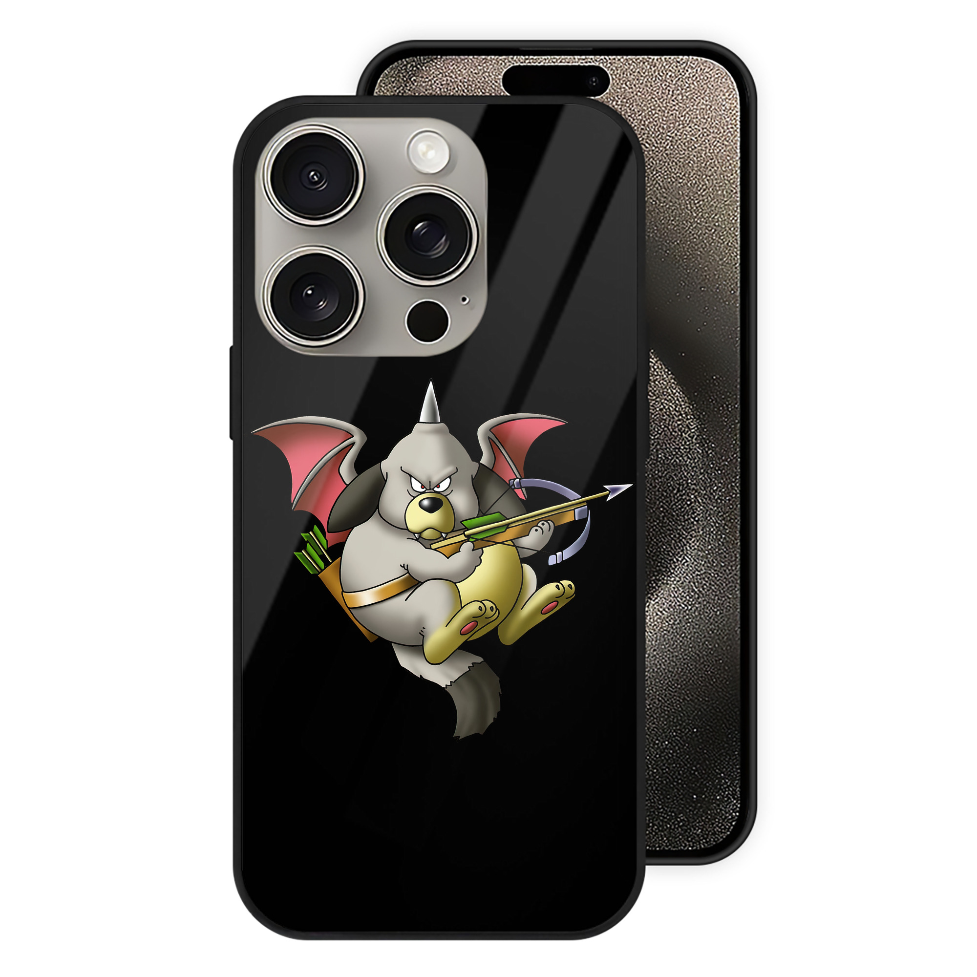 ドラゴンクエスト Doragon Kuesuto Dragon Quest 【iPhone15Pro対応】スマホケース 耐衝撃＆黄変防止 背面ガラス