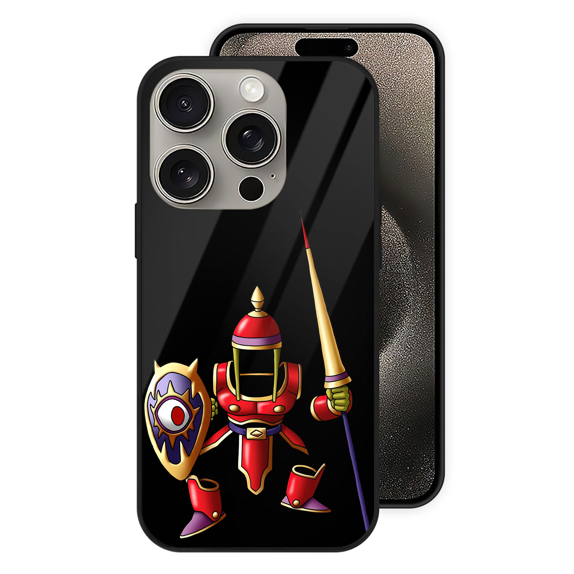 （画像用） ドラゴンクエスト Doragon Kuesuto Dragon Quest 【iPhone15Pro対応】スマホケース 耐衝撃＆黄変防止 背面ガラス