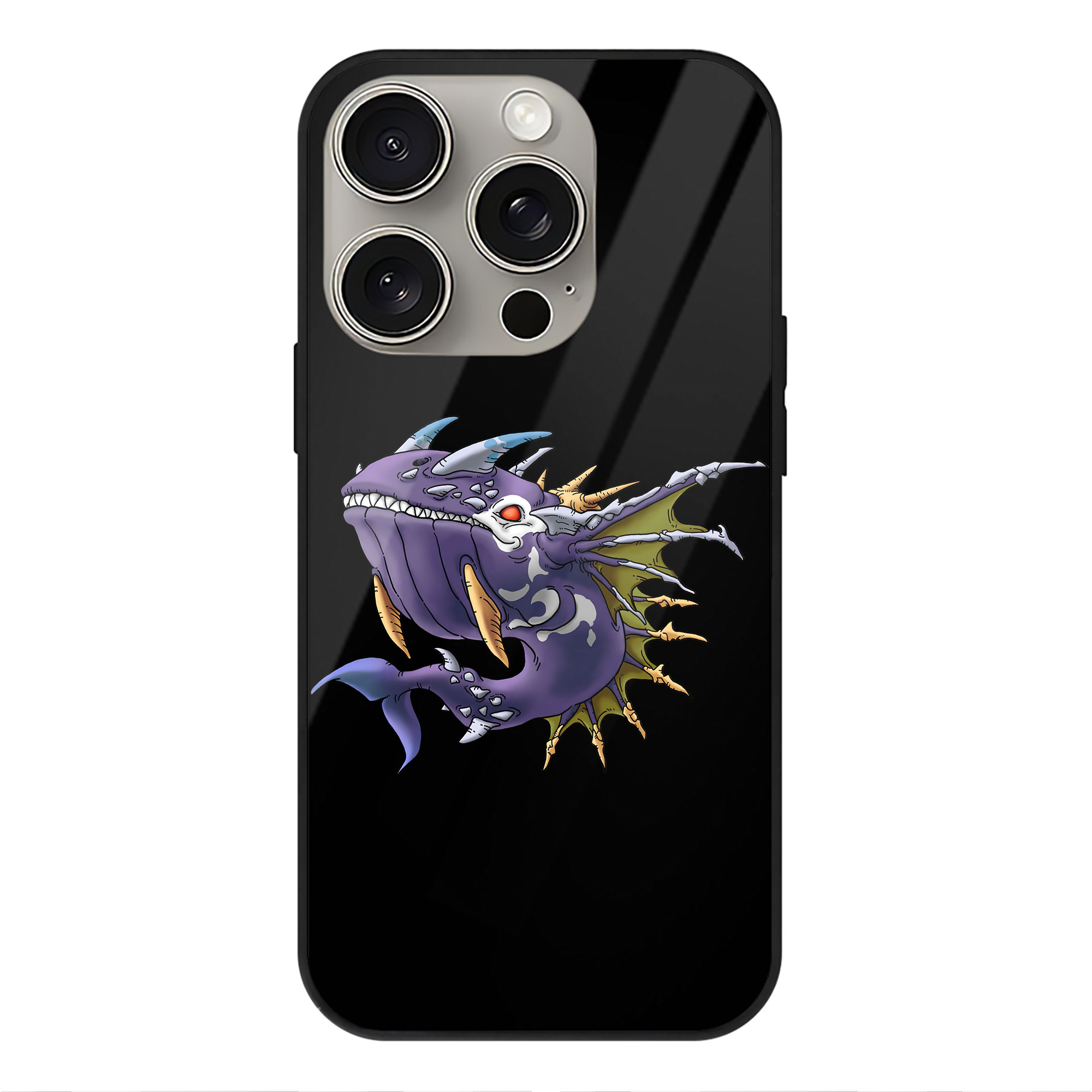 （画像用） ドラゴンクエスト Doragon Kuesuto Dragon Quest 【iPhone15Pro対応】スマホケース 耐衝撃＆黄変防止 背面ガラス