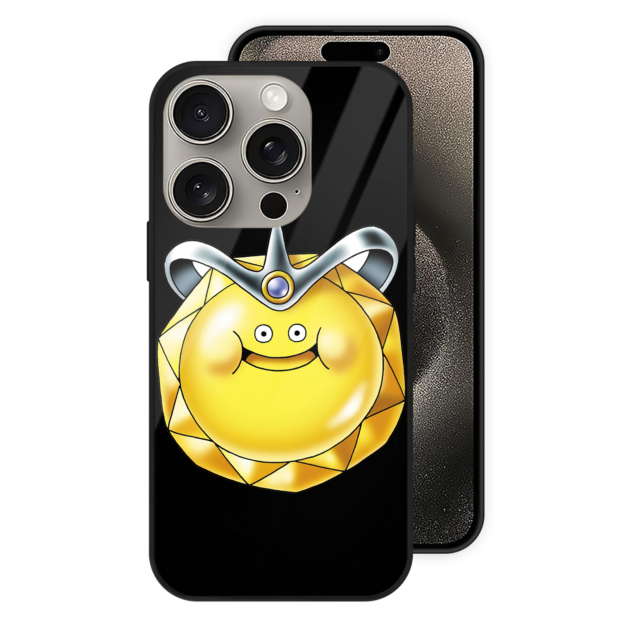 ドラゴンクエスト Doragon Kuesuto Dragon Quest 【iPhone15Pro対応】スマホケース 耐衝撃＆黄変防止 背面ガラス