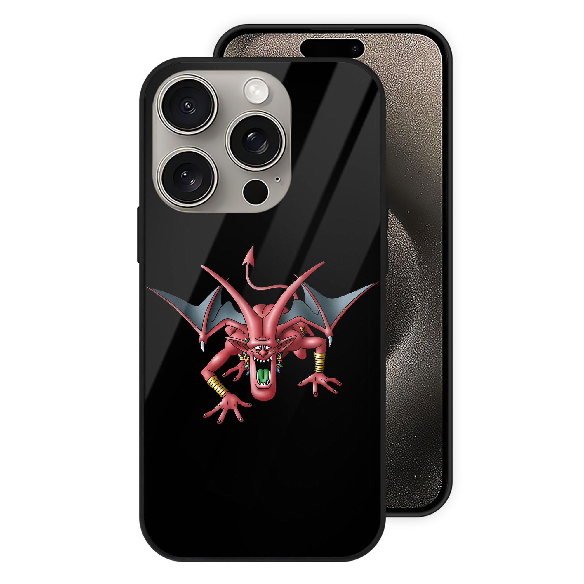 （画像用） ドラゴンクエスト Doragon Kuesuto Dragon Quest 【iPhone15Pro対応】スマホケース 耐衝撃＆黄変防止 背面ガラス