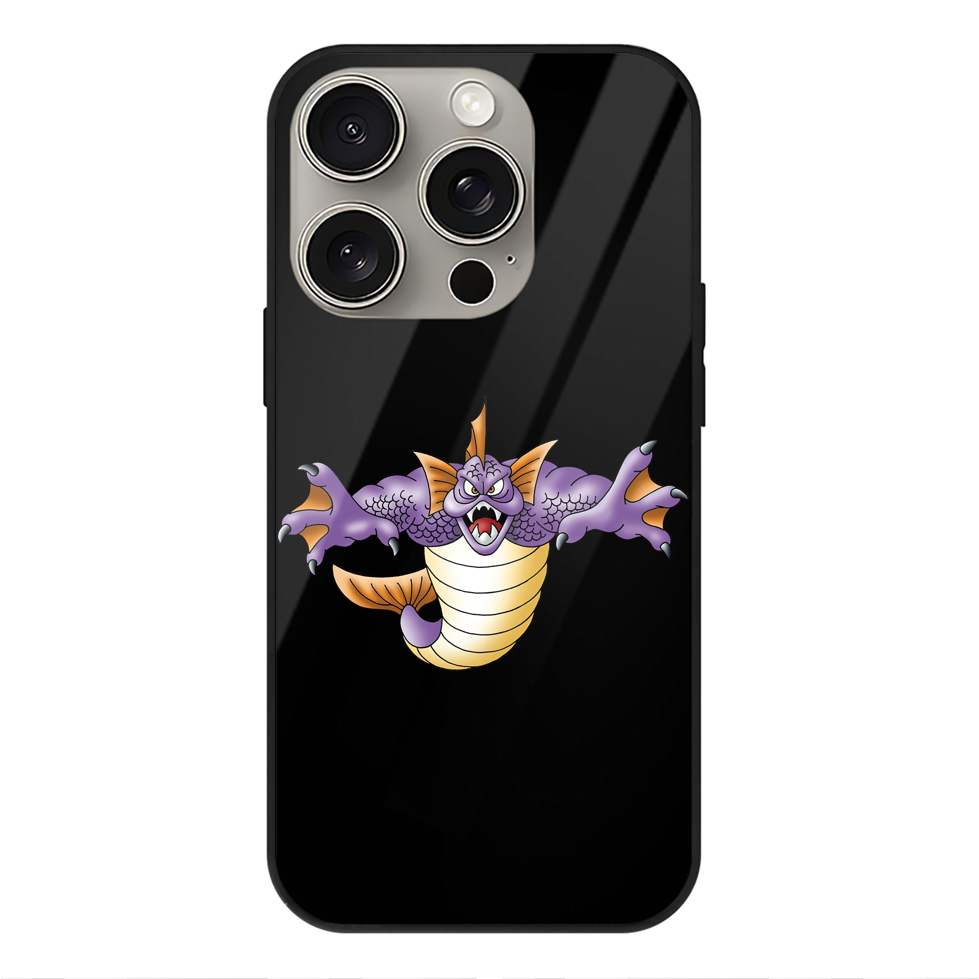 ドラゴンクエスト Doragon Kuesuto Dragon Quest 【iPhone15Pro対応】スマホケース 耐衝撃＆黄変防止 背面ガラス