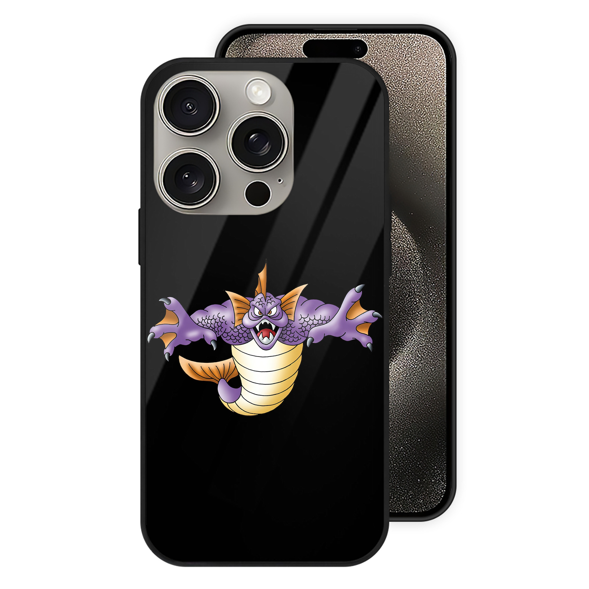 ドラゴンクエスト Doragon Kuesuto Dragon Quest 【iPhone15Pro対応】スマホケース 耐衝撃＆黄変防止 背面ガラス