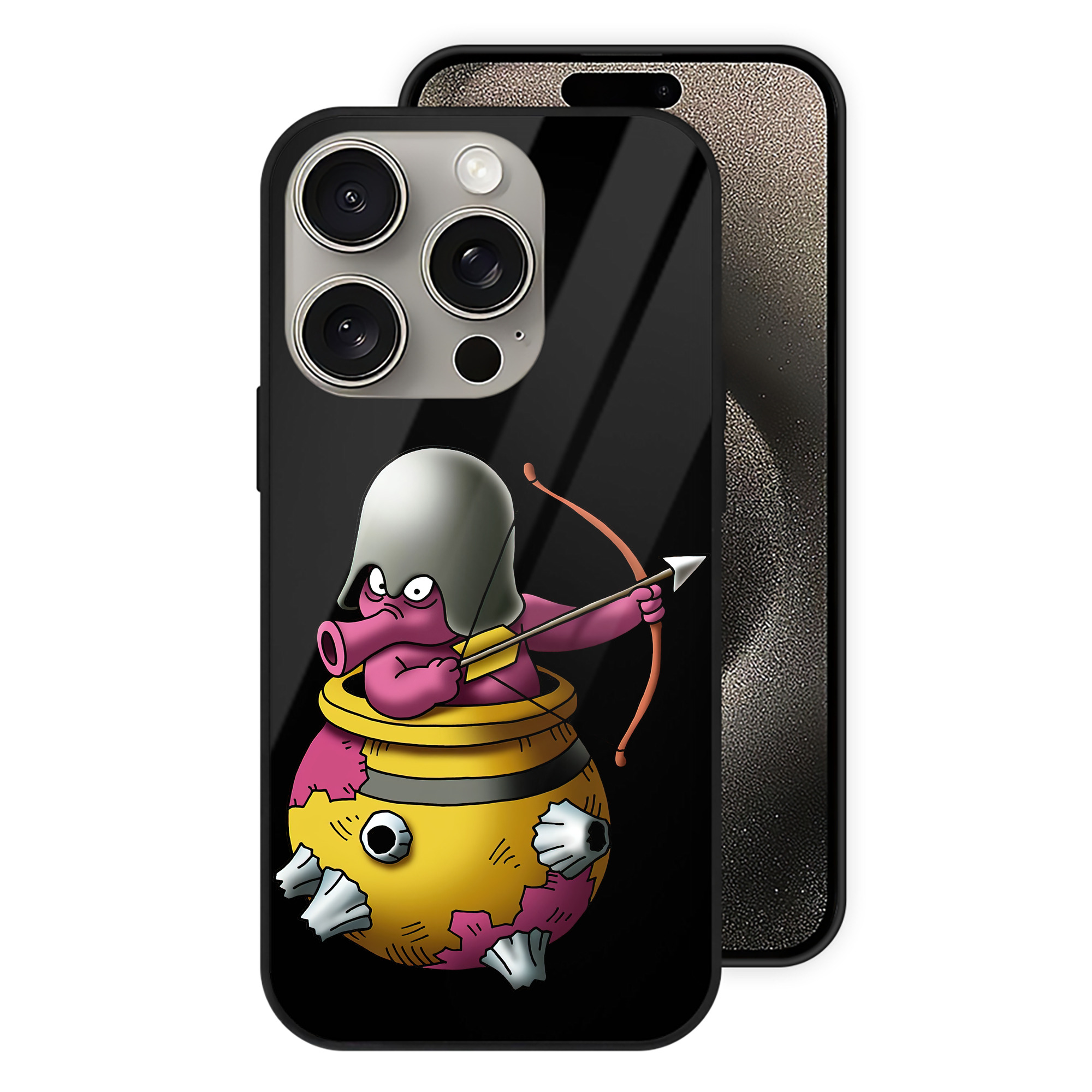 （画像用） ドラゴンクエスト Doragon Kuesuto Dragon Quest 【iPhone15Pro対応】スマホケース 耐衝撃＆黄変防止 背面ガラス
