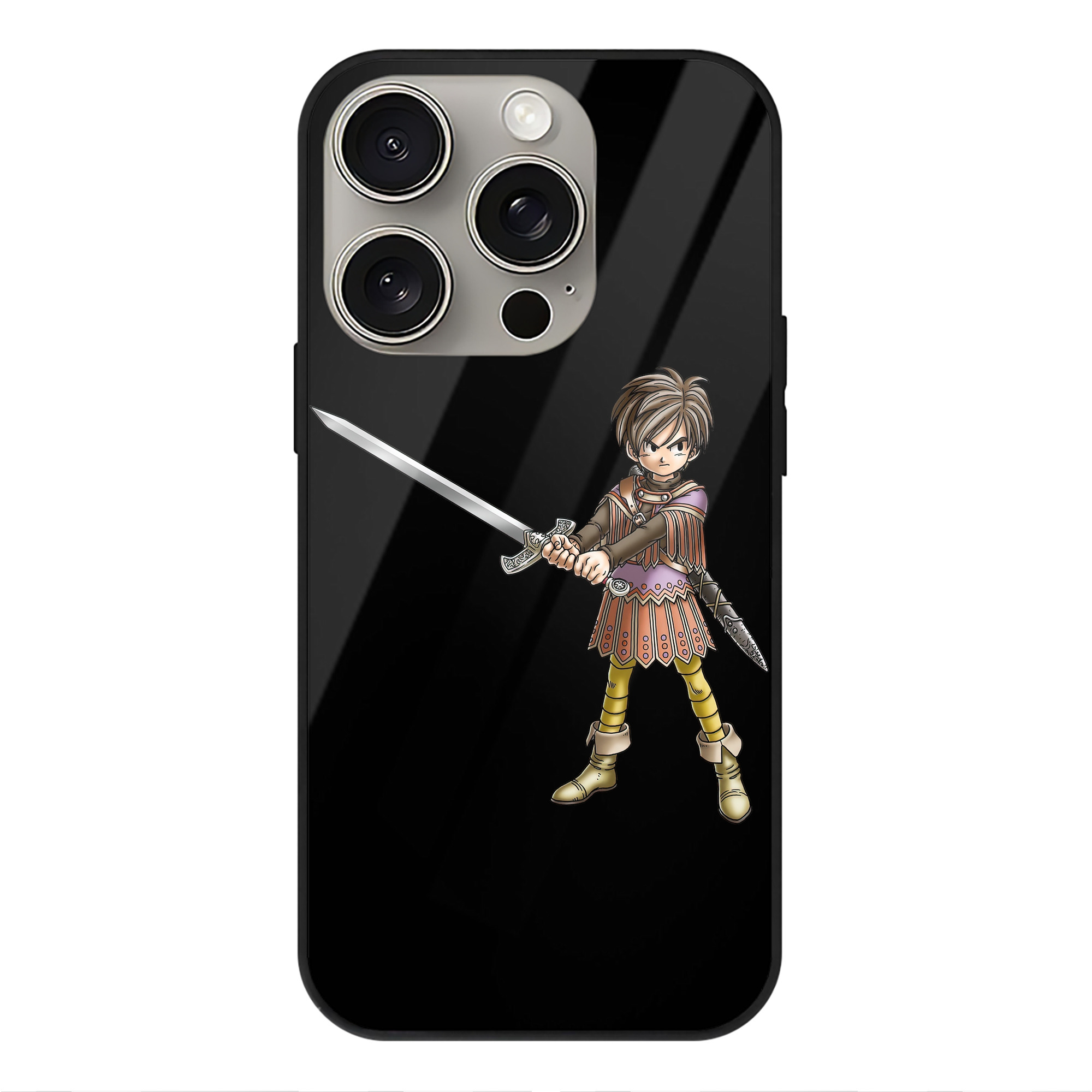 ドラゴンクエスト Doragon Kuesuto Dragon Quest 【iPhone15Pro対応】スマホケース 耐衝撃＆黄変防止 背面ガラス