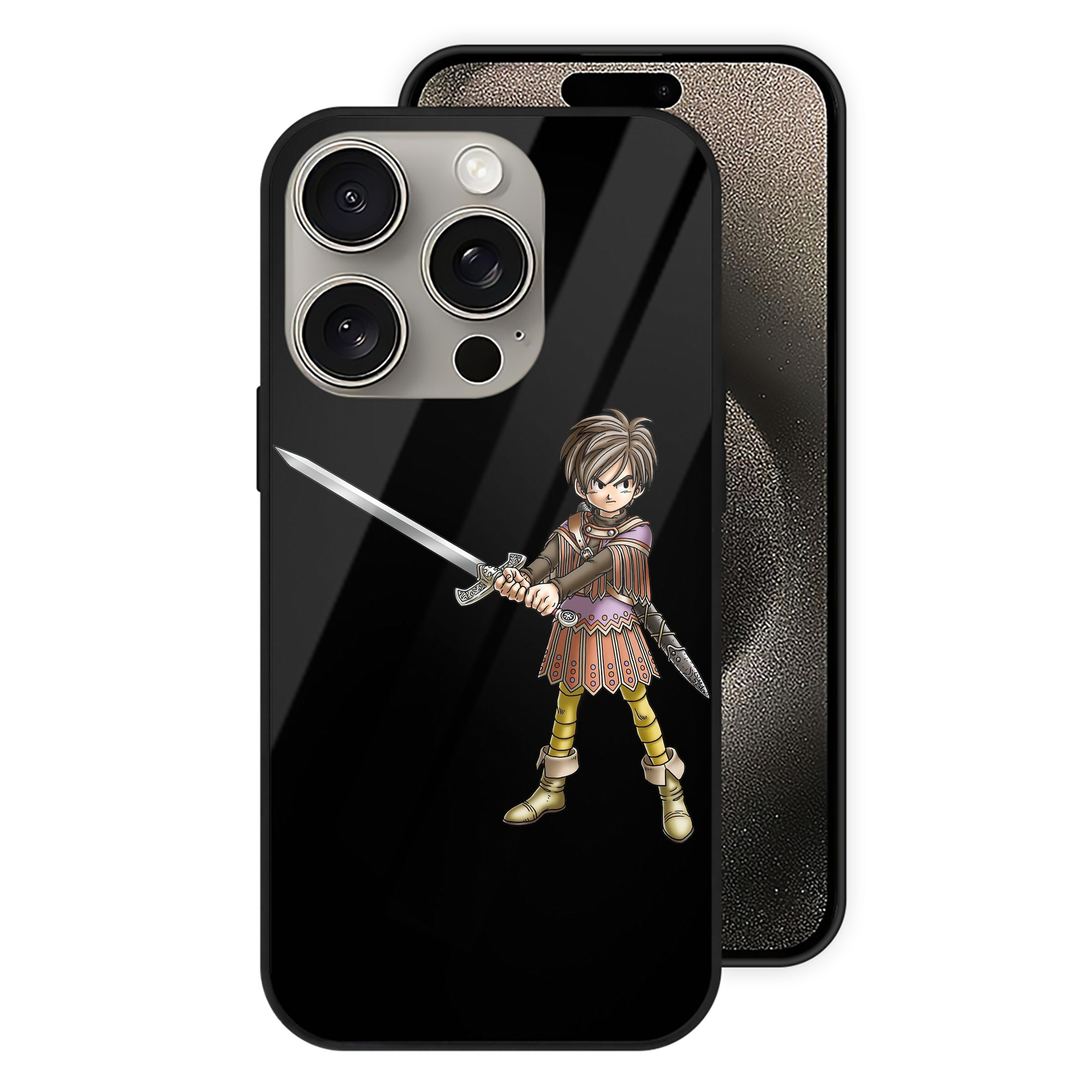 ドラゴンクエスト Doragon Kuesuto Dragon Quest 【iPhone15Pro対応】スマホケース 耐衝撃＆黄変防止 背面ガラス