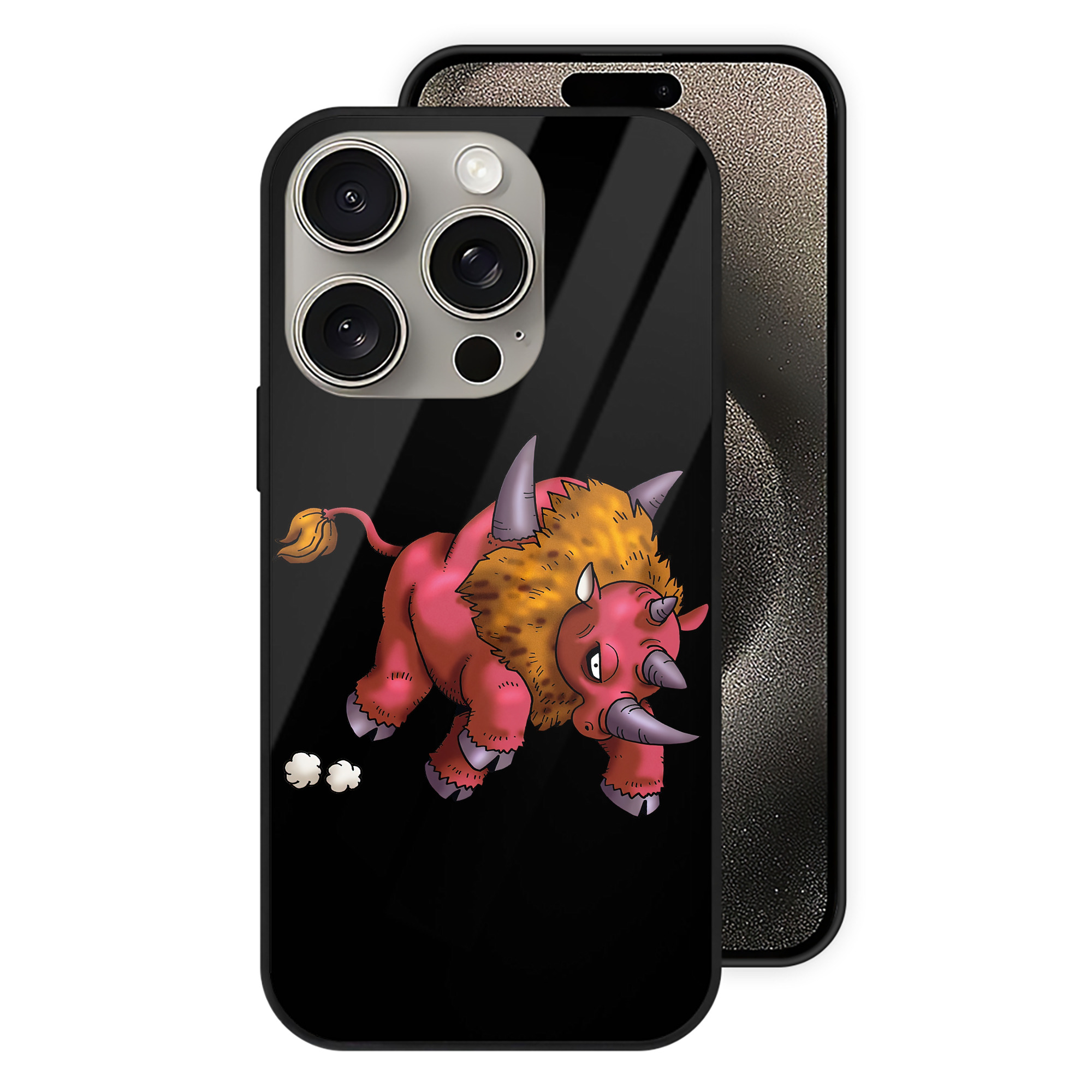 ドラゴンクエスト Doragon Kuesuto Dragon Quest 【iPhone15Pro対応】スマホケース 耐衝撃＆黄変防止 背面ガラス