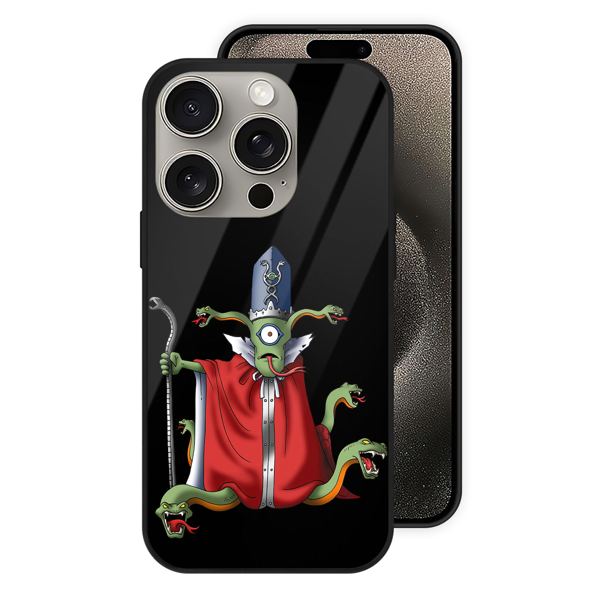 ドラゴンクエスト Doragon Kuesuto Dragon Quest 【iPhone15Pro対応】スマホケース 耐衝撃＆黄変防止 背面ガラス