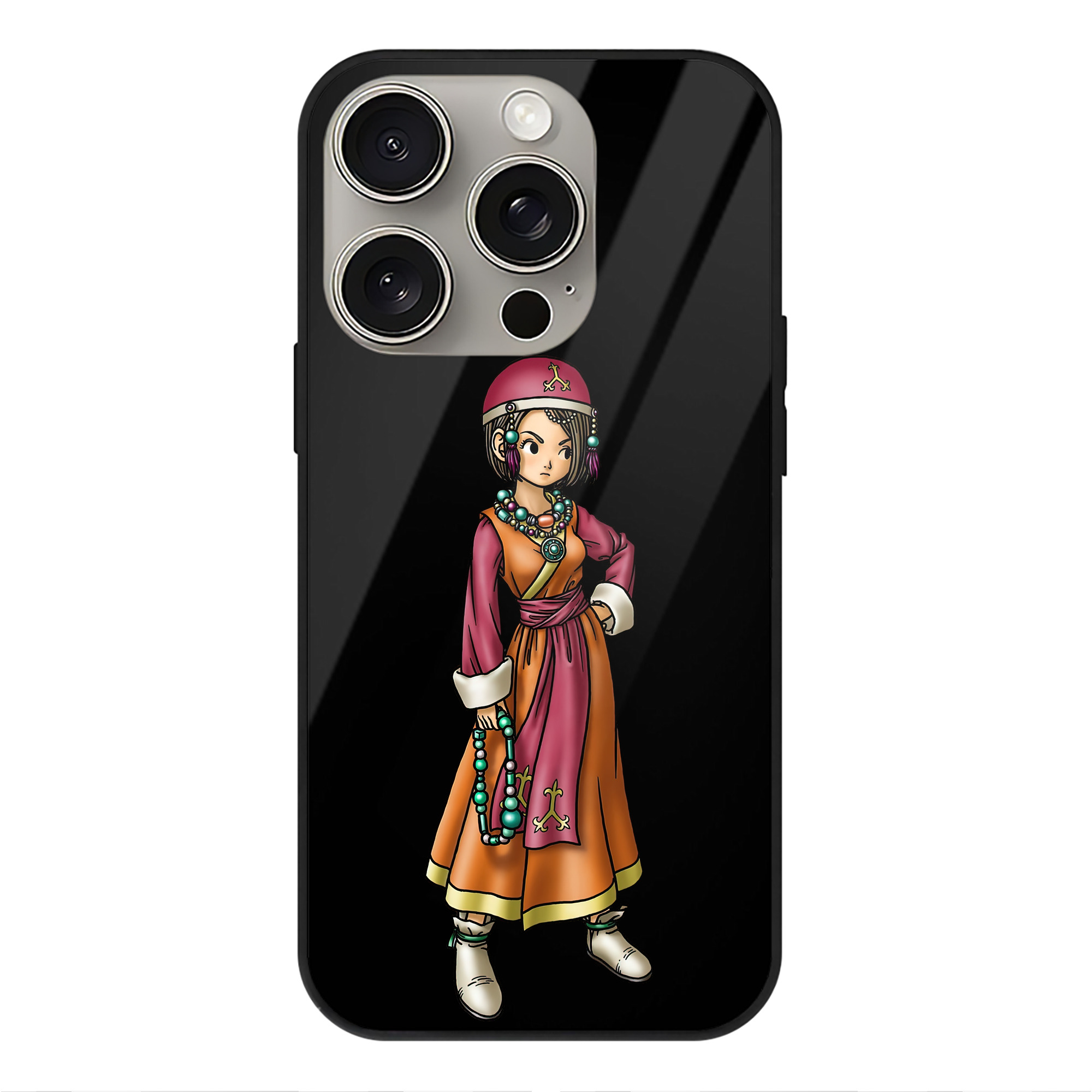 ドラゴンクエスト Doragon Kuesuto Dragon Quest 【iPhone15Pro対応】スマホケース 耐衝撃＆黄変防止 背面ガラス