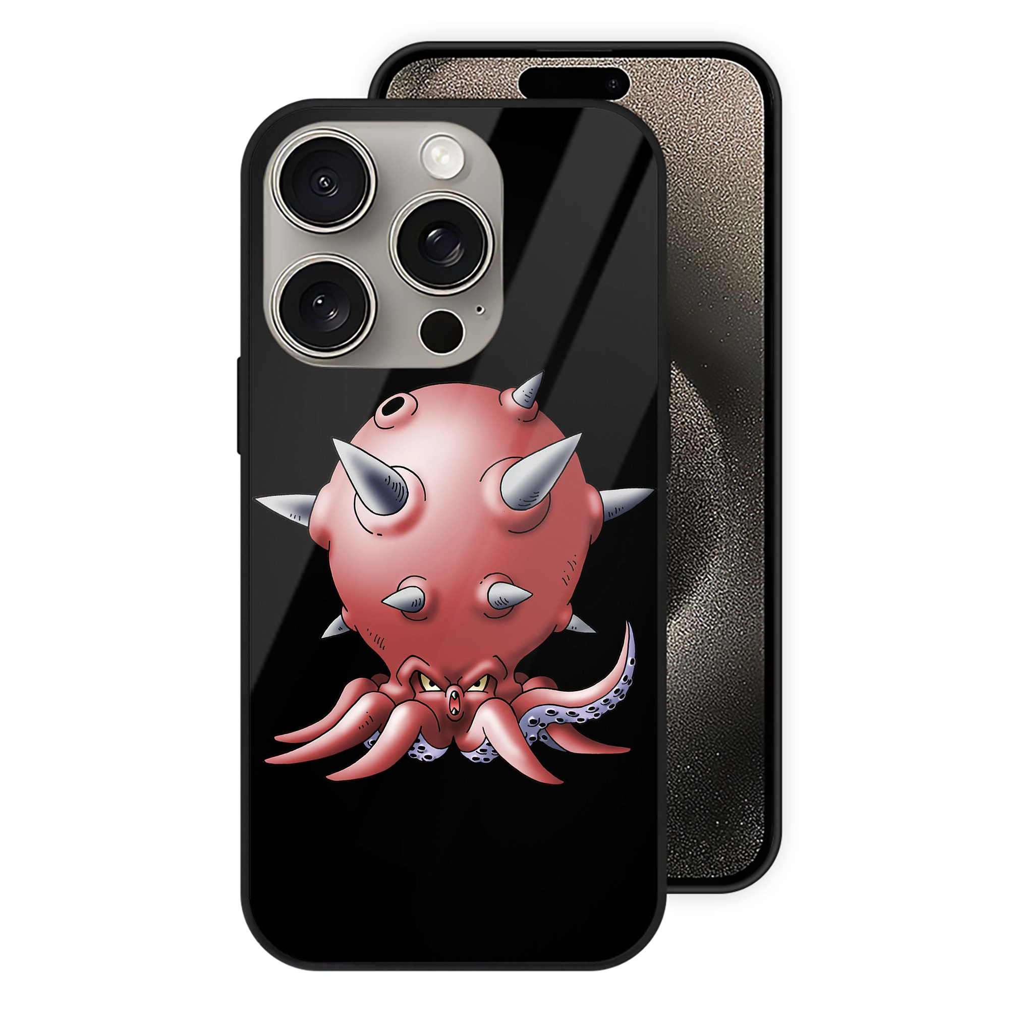 ドラゴンクエスト Doragon Kuesuto Dragon Quest 【iPhone15Pro対応】スマホケース 耐衝撃＆黄変防止 背面ガラス