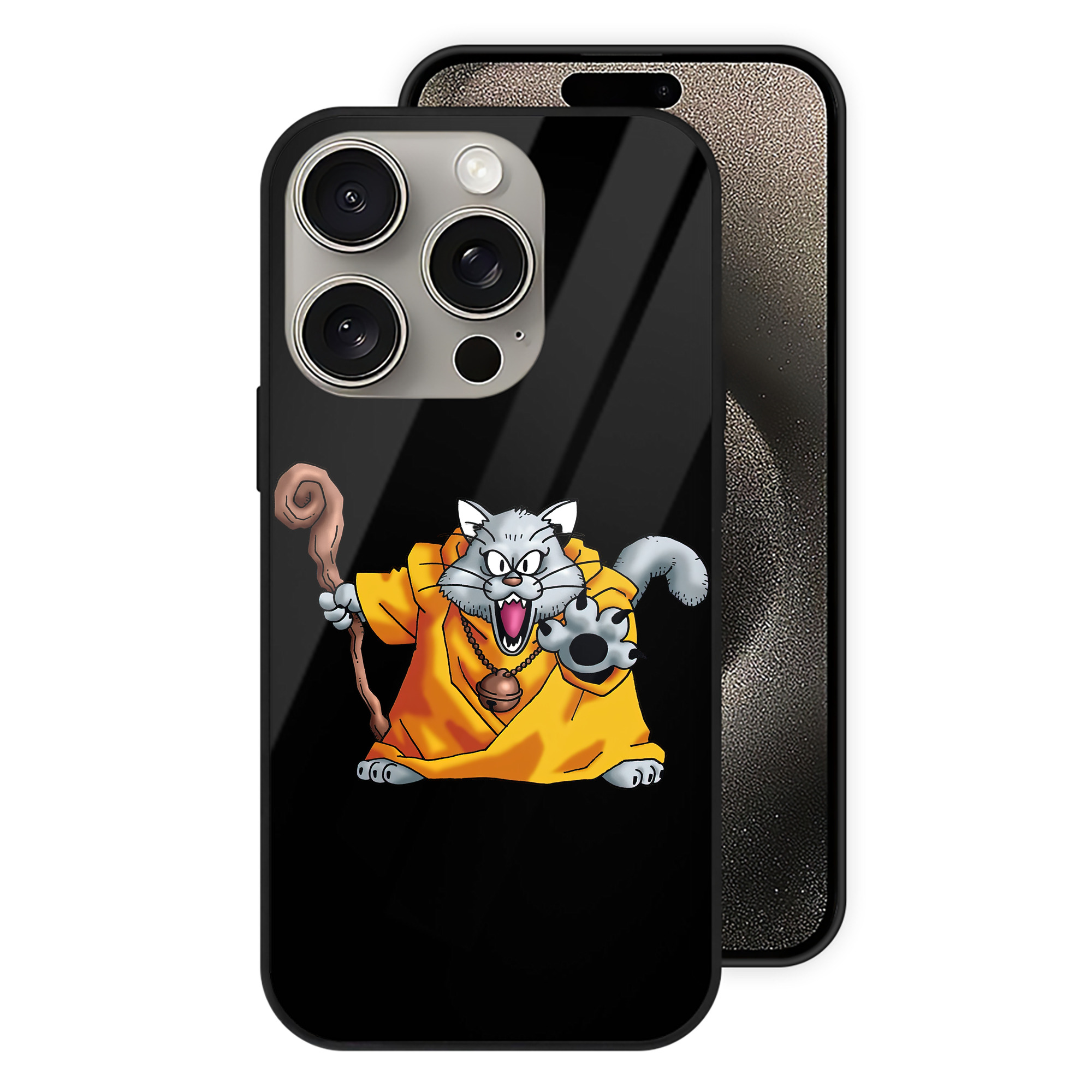 ドラゴンクエスト Doragon Kuesuto Dragon Quest 【iPhone15Pro対応】スマホケース 耐衝撃＆黄変防止 背面ガラス