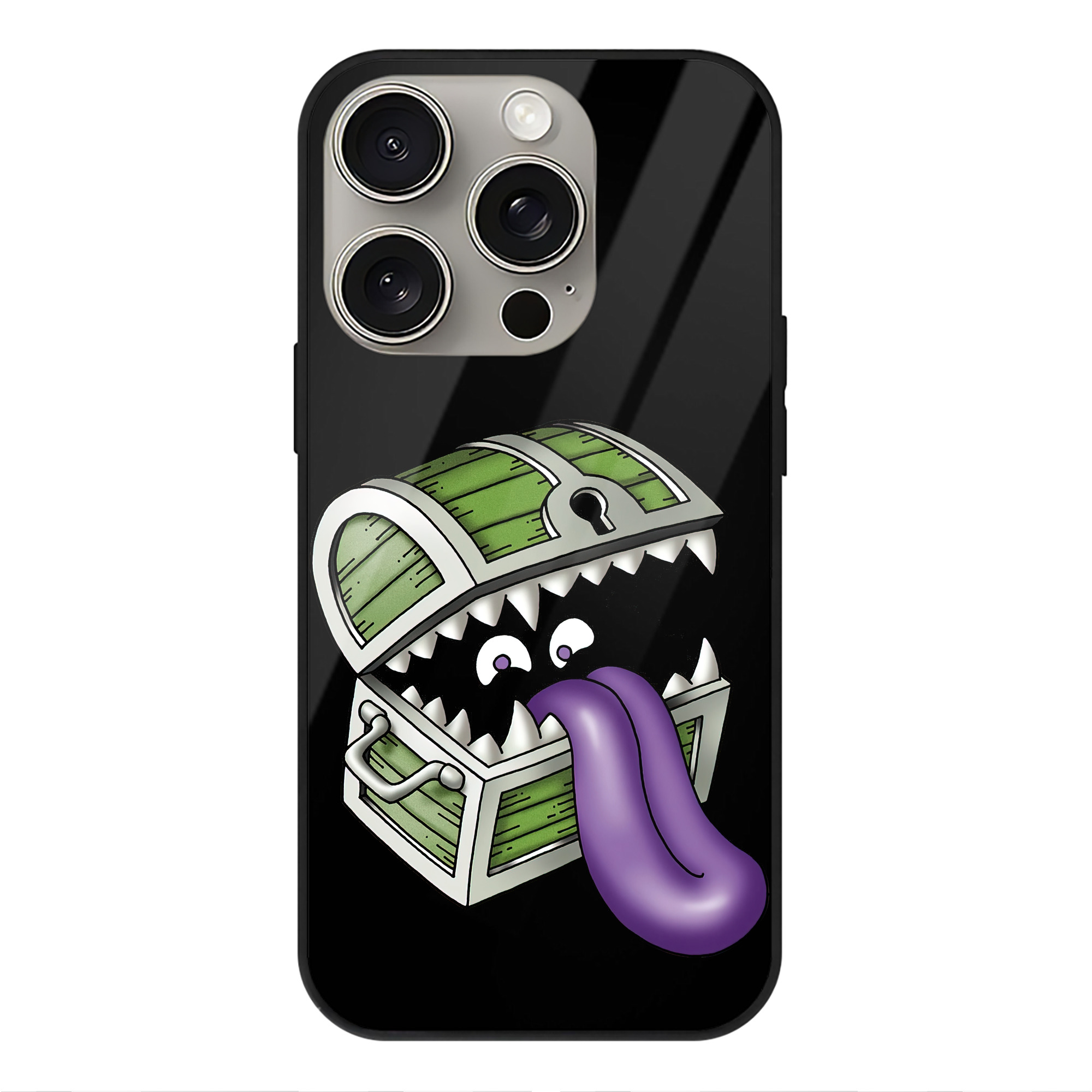 （画像用） ドラゴンクエスト Doragon Kuesuto Dragon Quest 【iPhone15Pro対応】スマホケース 耐衝撃＆黄変防止 背面ガラス