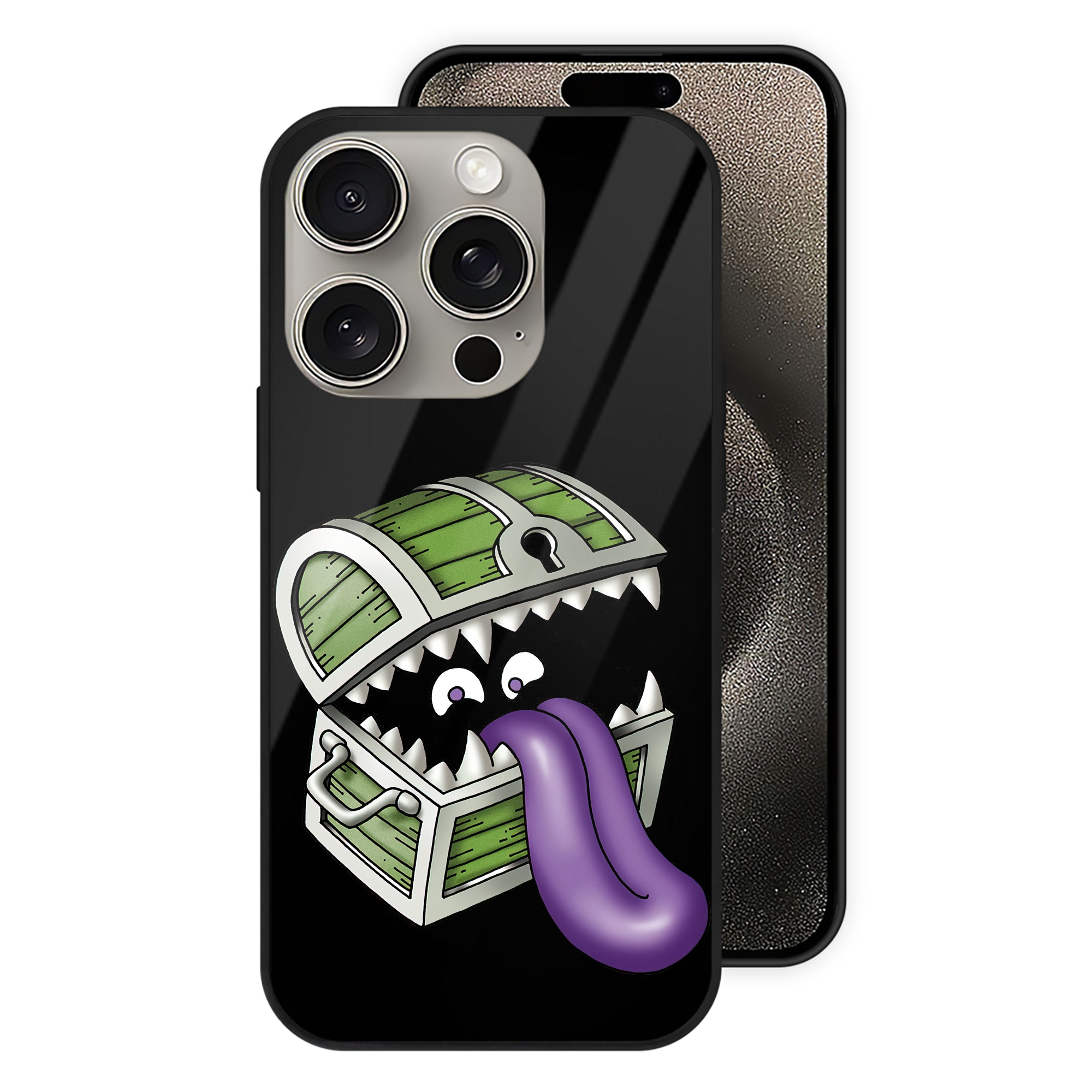 （画像用） ドラゴンクエスト Doragon Kuesuto Dragon Quest 【iPhone15Pro対応】スマホケース 耐衝撃＆黄変防止 背面ガラス