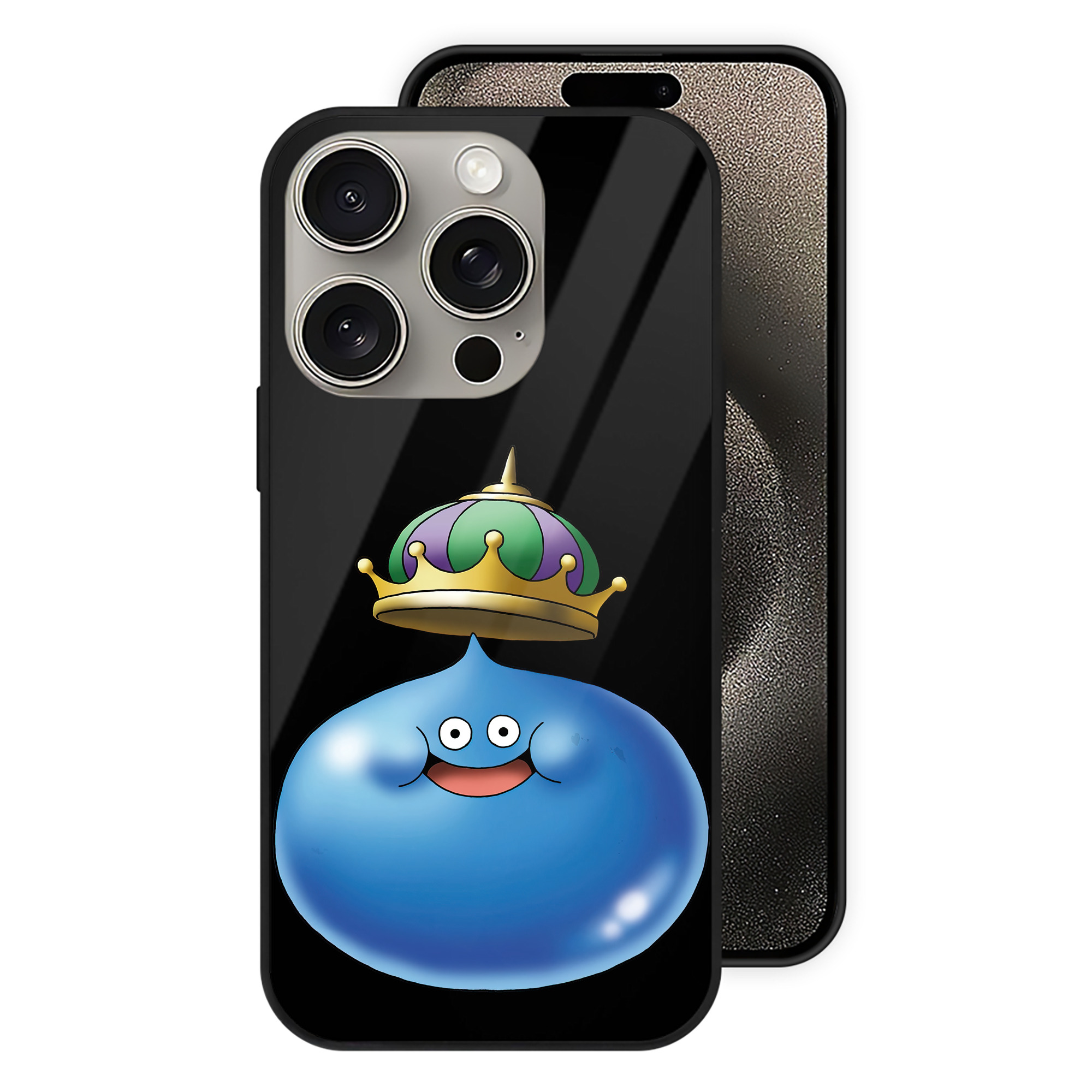 ドラゴンクエスト Doragon Kuesuto Dragon Quest 【iPhone15Pro対応】スマホケース 耐衝撃＆黄変防止 背面ガラス