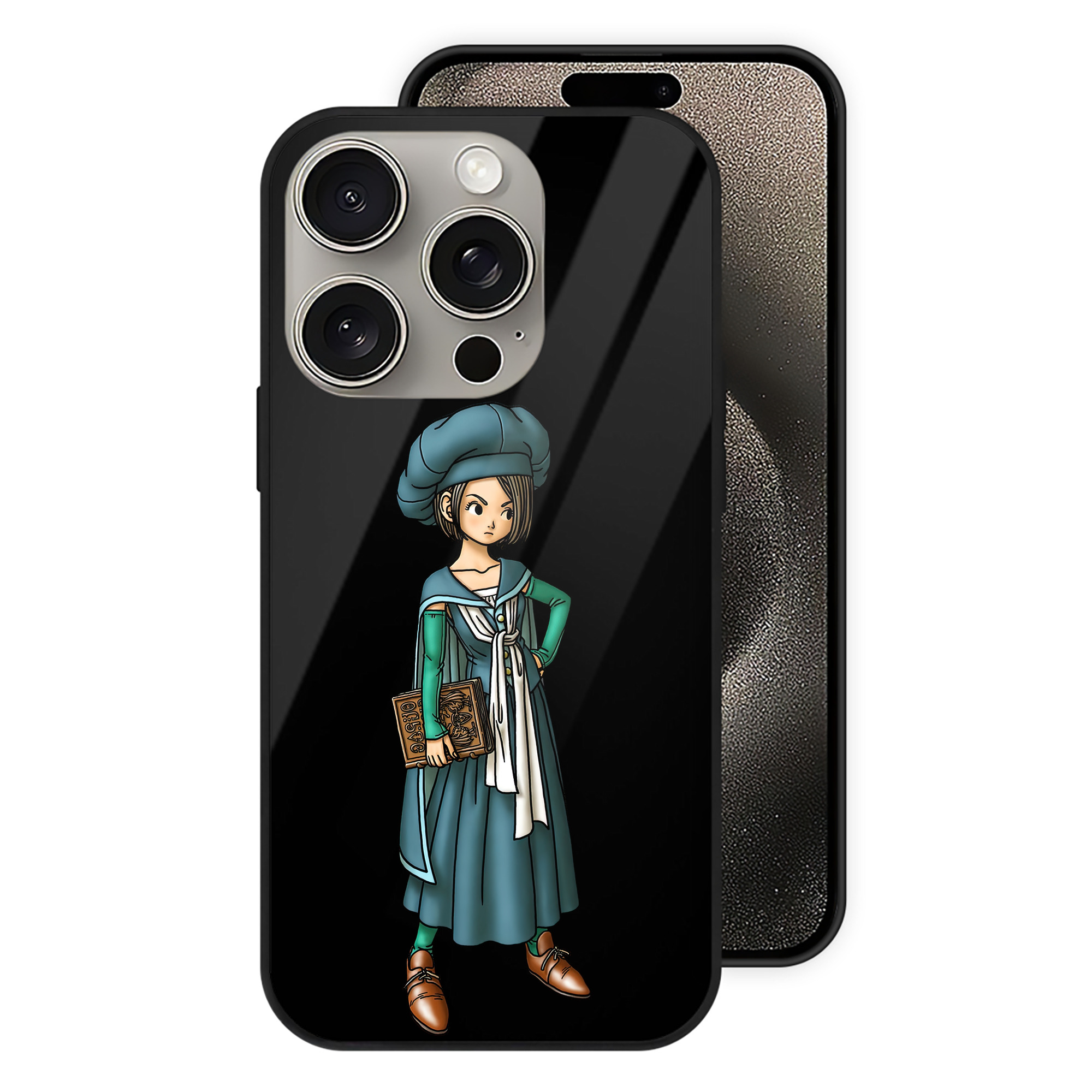 （画像用） ドラゴンクエスト Doragon Kuesuto Dragon Quest 【iPhone15Pro対応】スマホケース 耐衝撃＆黄変防止 背面ガラス