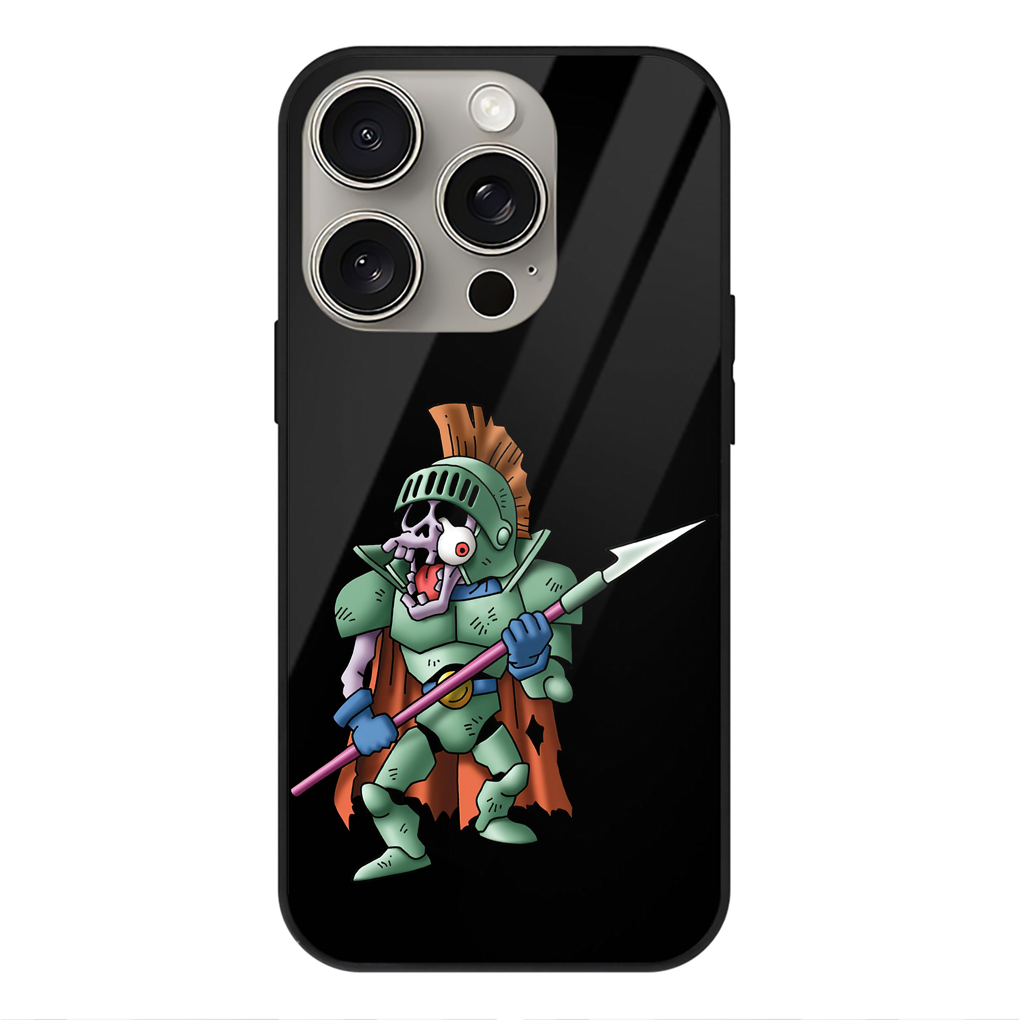 （画像用） ドラゴンクエスト Doragon Kuesuto Dragon Quest 【iPhone15Pro対応】スマホケース 耐衝撃＆黄変防止 背面ガラス