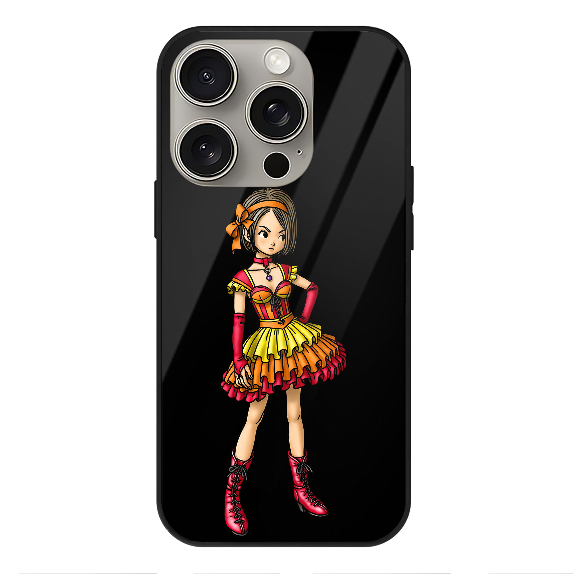 ドラゴンクエスト Doragon Kuesuto Dragon Quest 【iPhone15Pro対応】スマホケース 耐衝撃＆黄変防止 背面ガラス