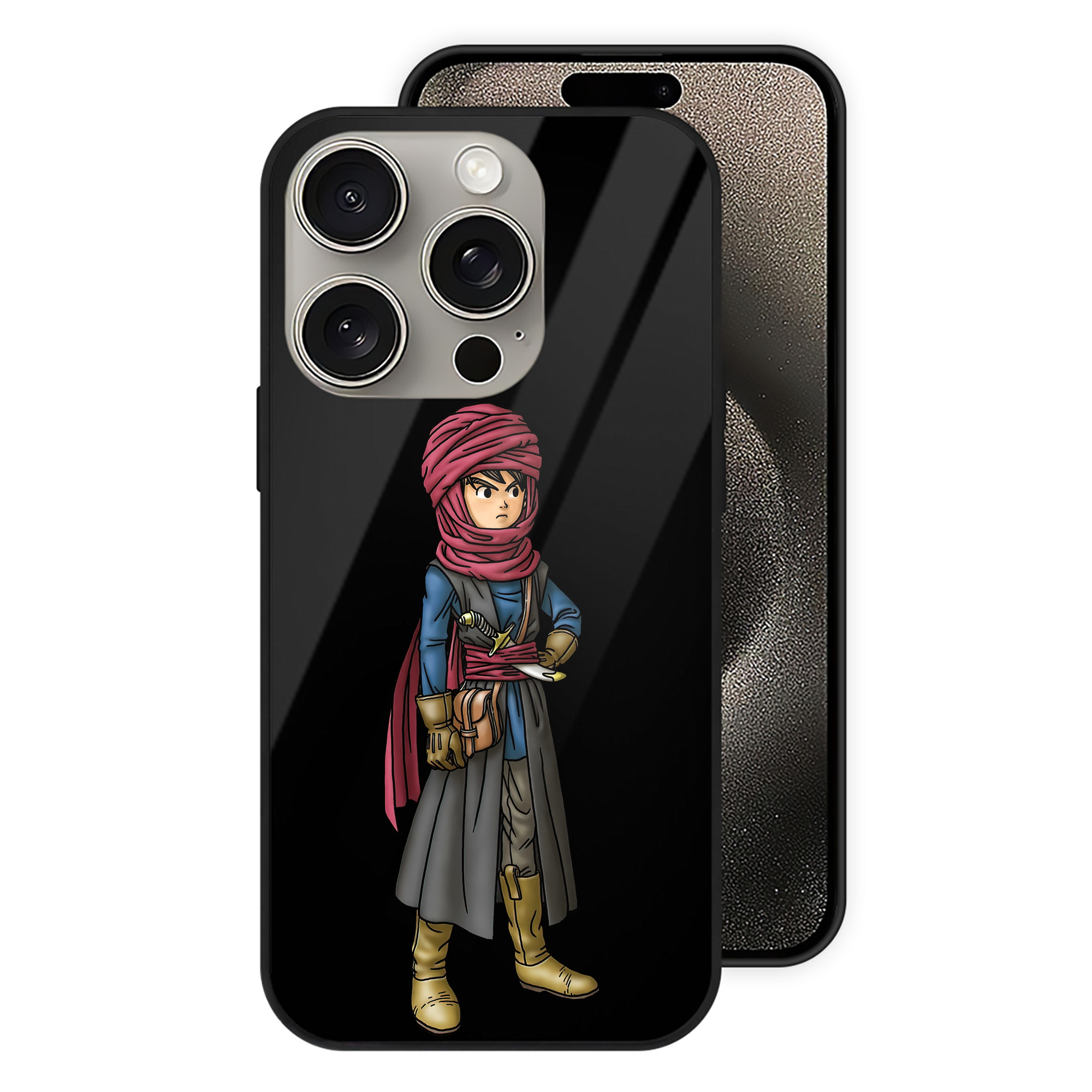 ドラゴンクエスト Doragon Kuesuto Dragon Quest 【iPhone15Pro対応】スマホケース 耐衝撃＆黄変防止 背面ガラス