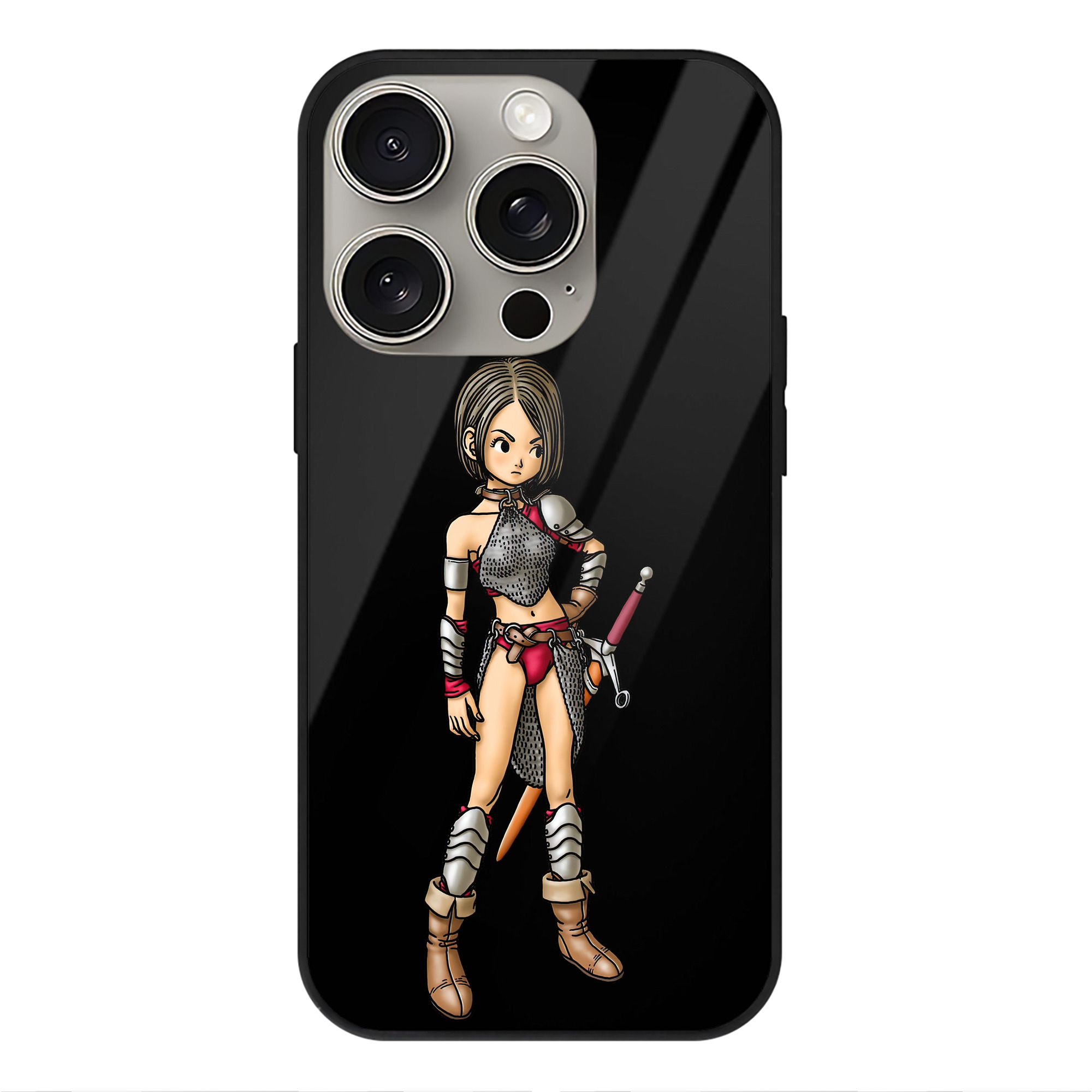 ドラゴンクエスト Doragon Kuesuto Dragon Quest 【iPhone15Pro対応】スマホケース 耐衝撃＆黄変防止 背面ガラス