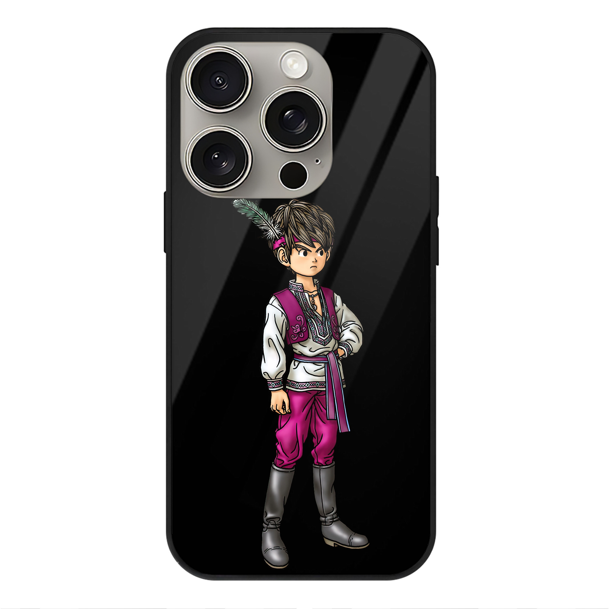 ドラゴンクエスト Doragon Kuesuto Dragon Quest 【iPhone15Pro対応】スマホケース 耐衝撃＆黄変防止 背面ガラス