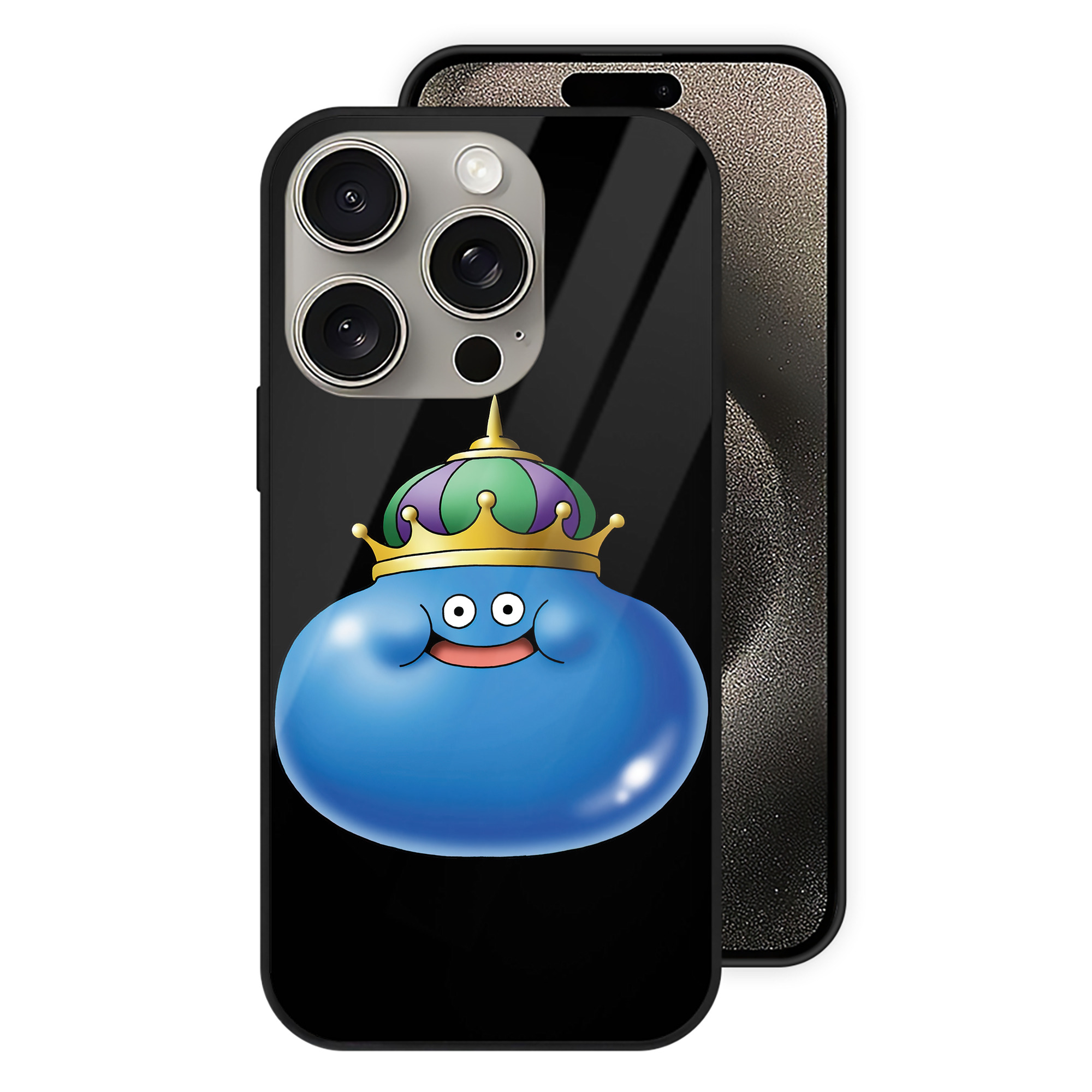 ドラゴンクエスト Doragon Kuesuto Dragon Quest 【iPhone15Pro対応】スマホケース 耐衝撃＆黄変防止 背面ガラス