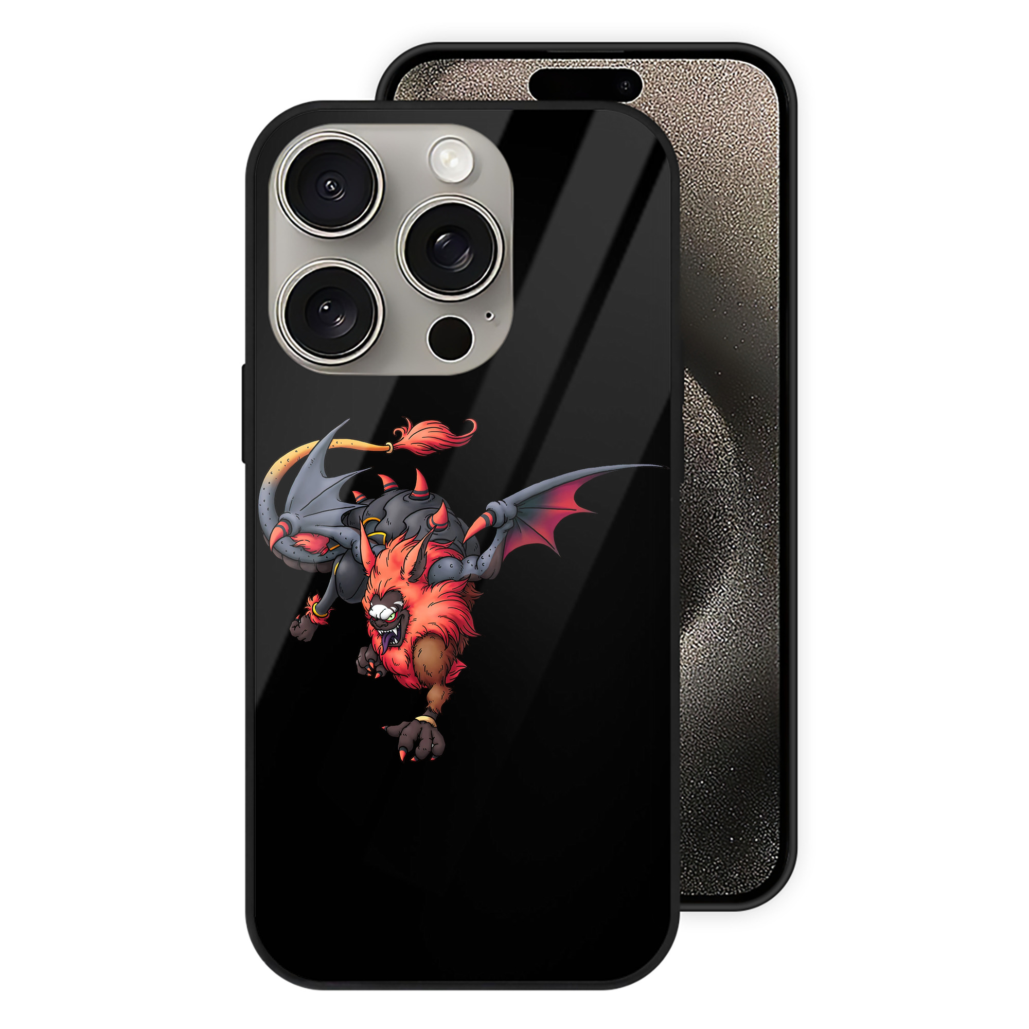 （画像用） ドラゴンクエスト Doragon Kuesuto Dragon Quest 【iPhone15Pro対応】スマホケース 耐衝撃＆黄変防止 背面ガラス