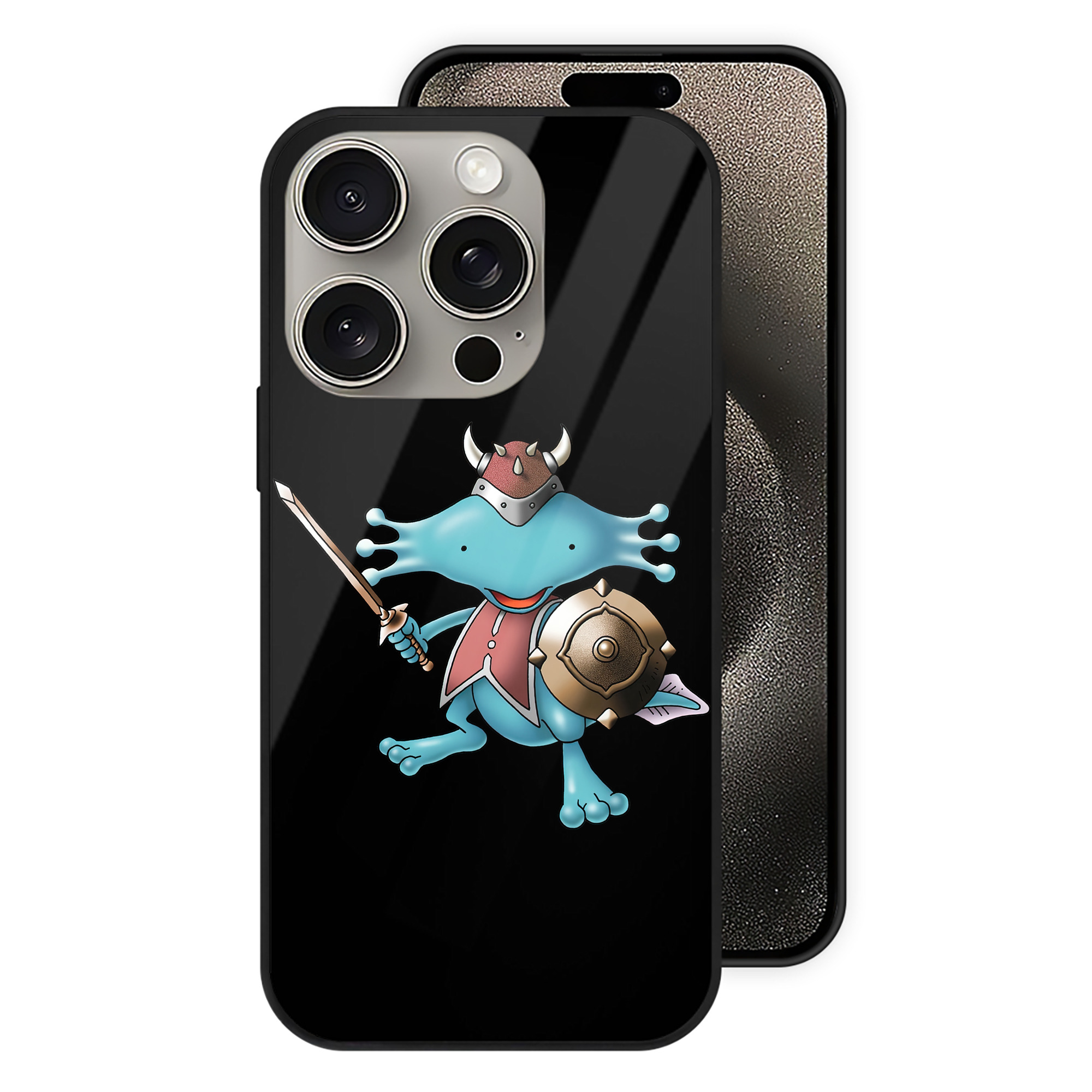 ドラゴンクエスト Doragon Kuesuto Dragon Quest 【iPhone15Pro対応】スマホケース 耐衝撃＆黄変防止 背面ガラス