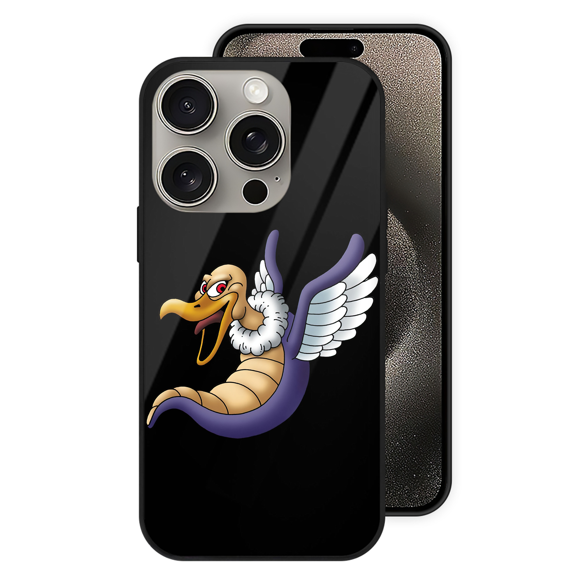 ドラゴンクエスト Doragon Kuesuto Dragon Quest 【iPhone15Pro対応】スマホケース 耐衝撃＆黄変防止 背面ガラス