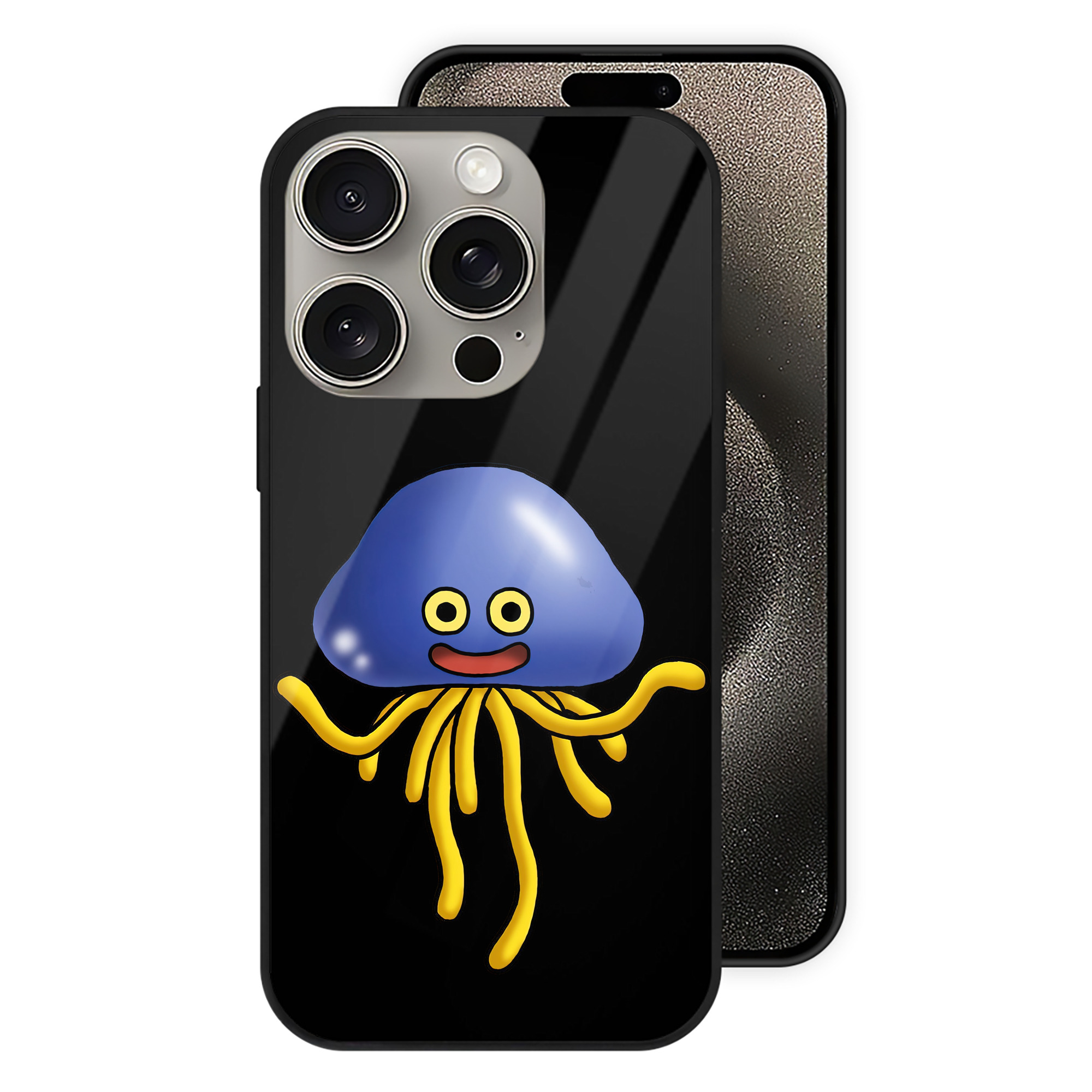 ドラゴンクエスト Doragon Kuesuto Dragon Quest 【iPhone15Pro対応】スマホケース 耐衝撃＆黄変防止 背面ガラス