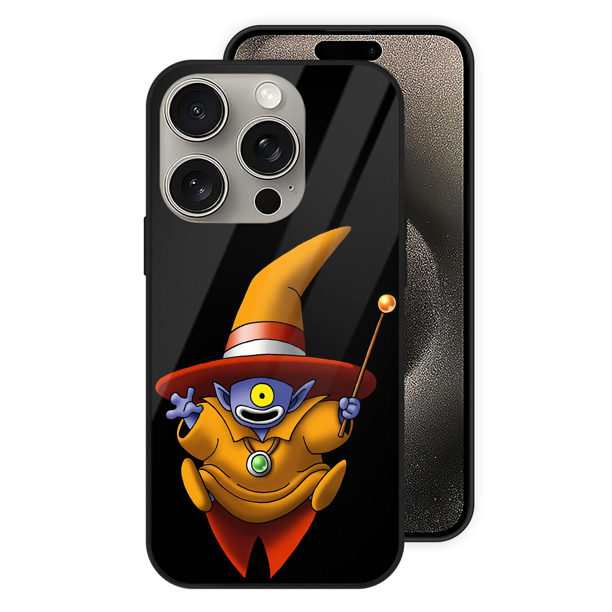 （画像用） ドラゴンクエスト Doragon Kuesuto Dragon Quest 【iPhone15Pro対応】スマホケース 耐衝撃＆黄変防止 背面ガラス