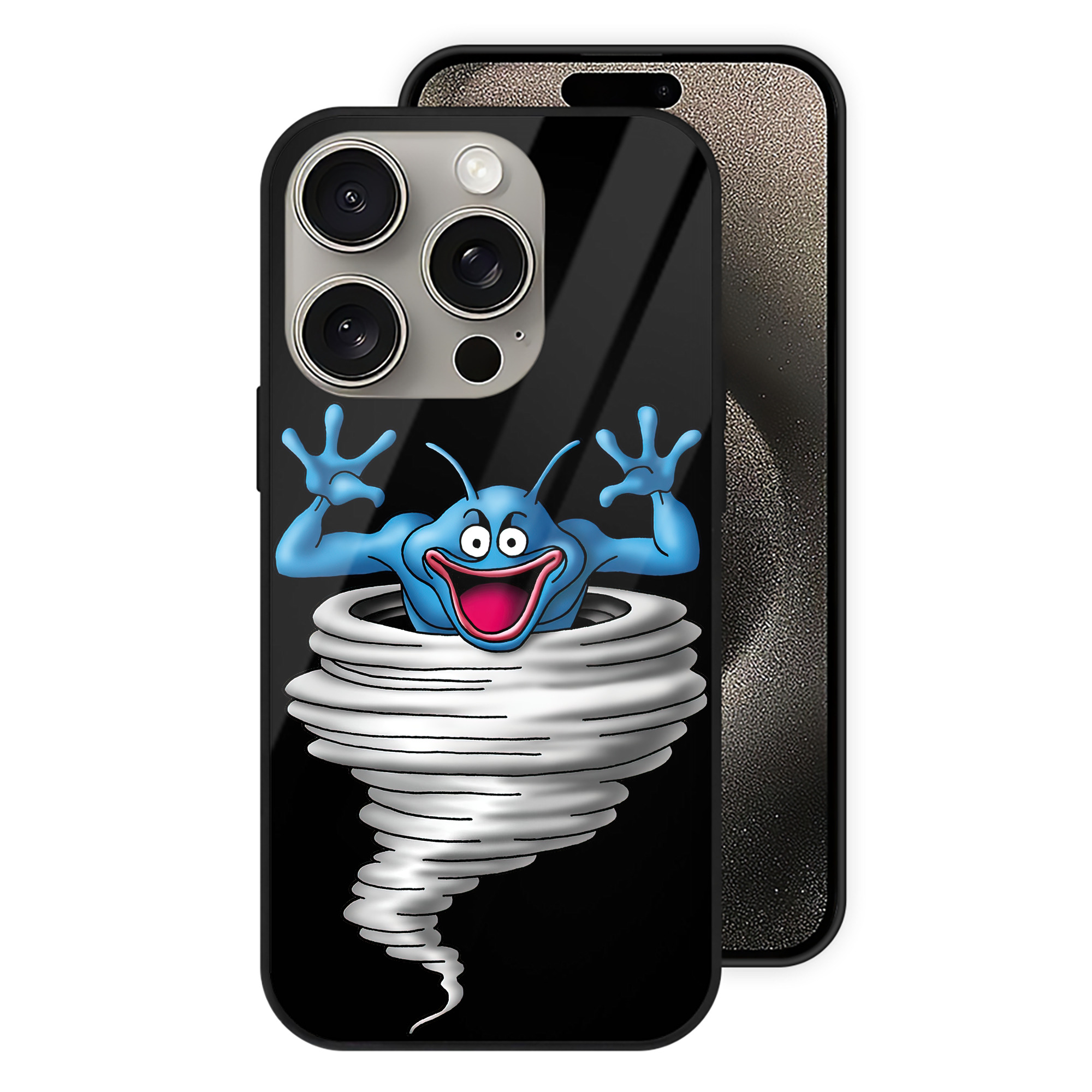 ドラゴンクエスト Doragon Kuesuto Dragon Quest 【iPhone15Pro対応】スマホケース 耐衝撃＆黄変防止 背面ガラス
