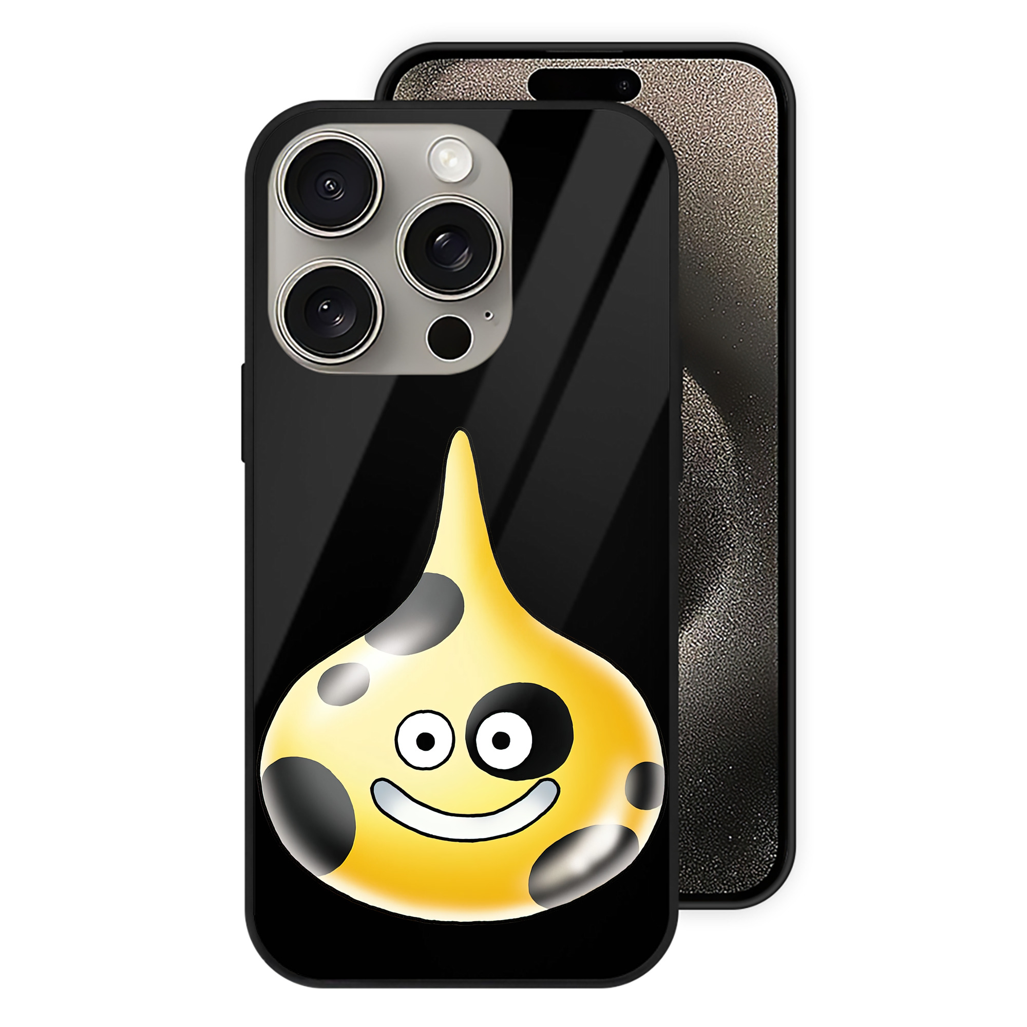 ドラゴンクエスト Doragon Kuesuto Dragon Quest 【iPhone15Pro対応】スマホケース 耐衝撃＆黄変防止 背面ガラス