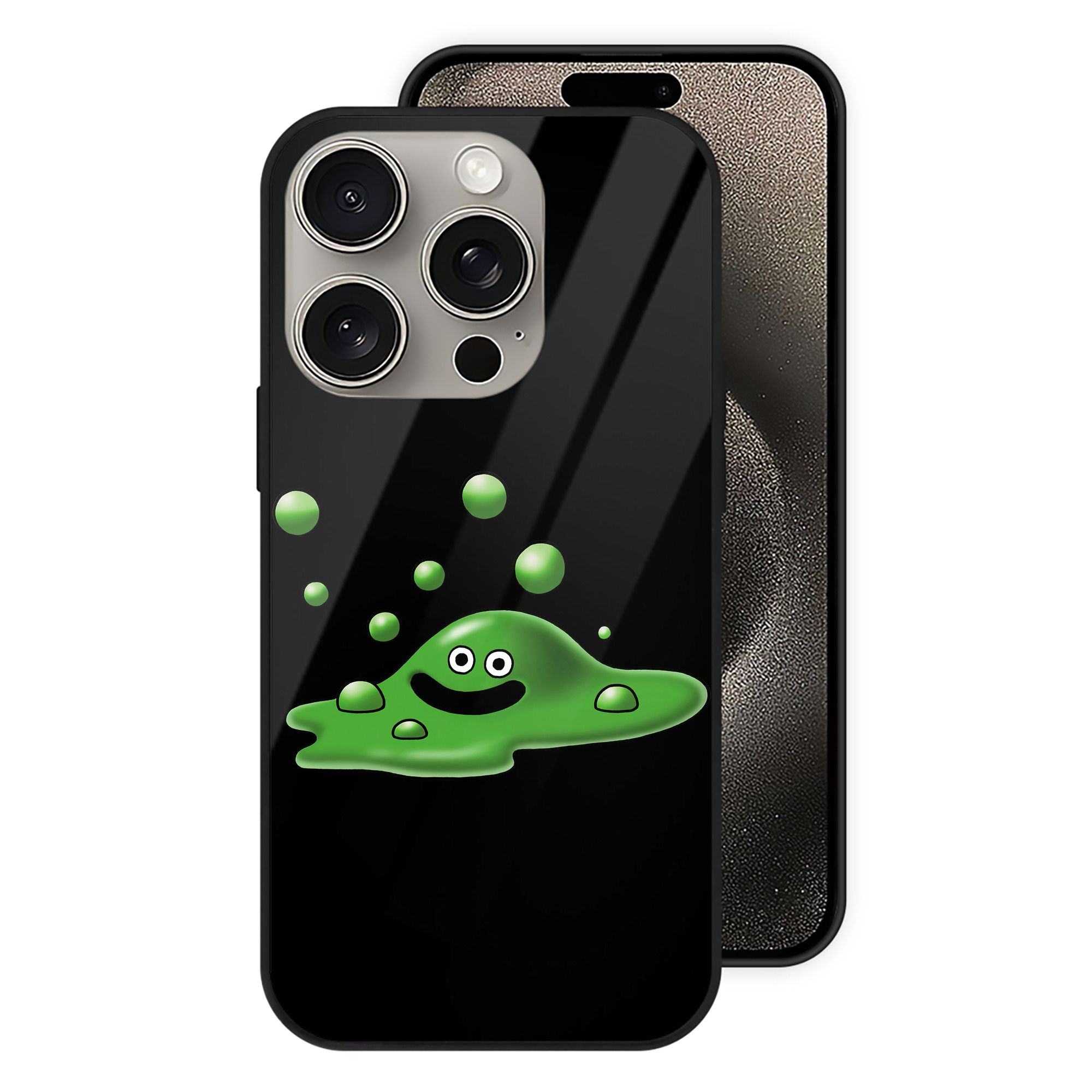 （画像用） ドラゴンクエスト Doragon Kuesuto Dragon Quest 【iPhone15Pro対応】スマホケース 耐衝撃＆黄変防止 背面ガラス