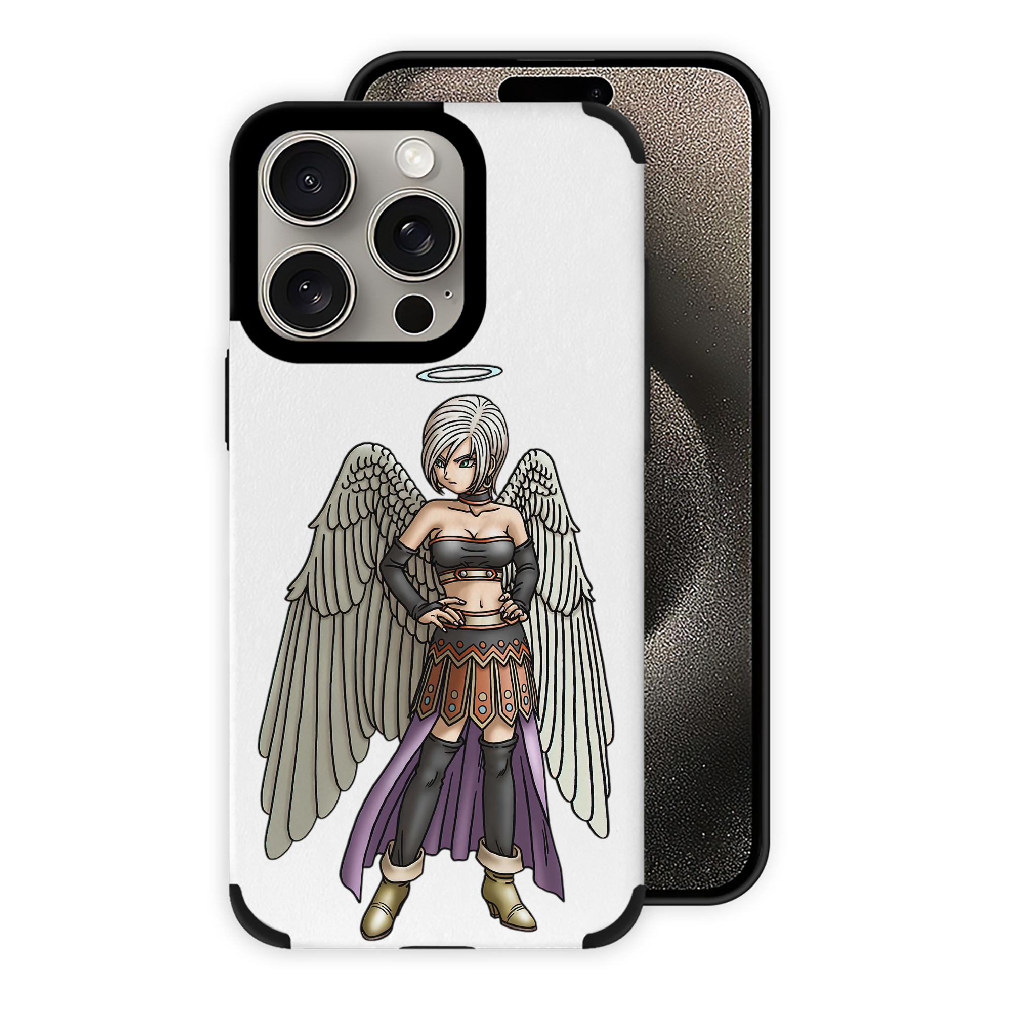 （画像用） ドラゴンクエスト Doragon Kuesuto Dragon Quest 【iPhone15ProMax対応】 PUレザー スマホケース 耐衝撃＆黄変防止