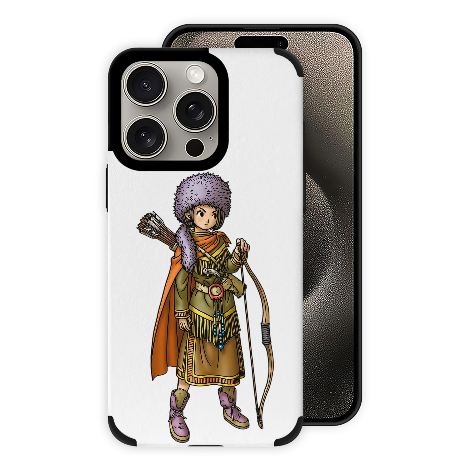（画像用） ドラゴンクエスト Doragon Kuesuto Dragon Quest 【iPhone15ProMax対応】 PUレザー スマホケース 耐衝撃＆黄変防止