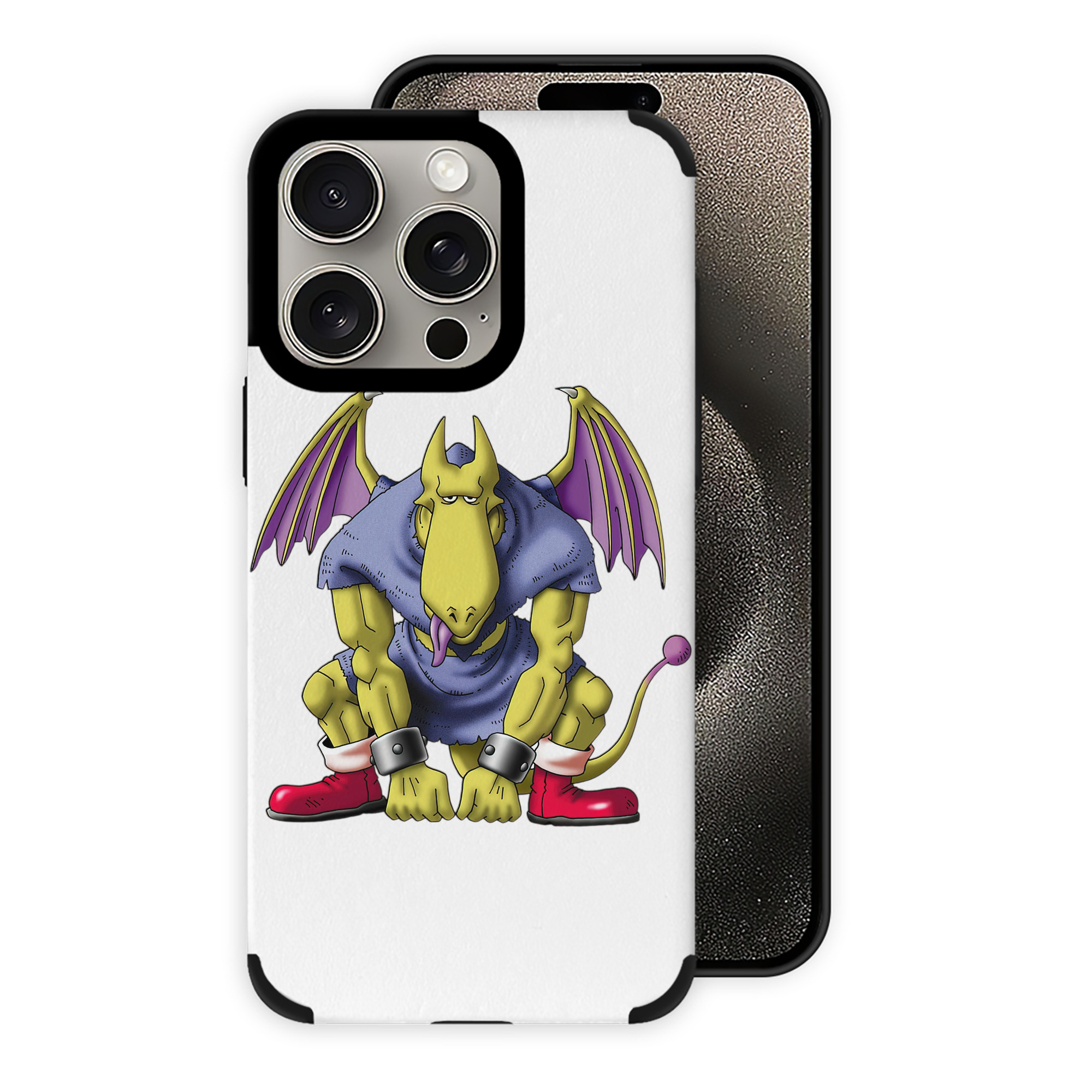 （画像用） ドラゴンクエスト Doragon Kuesuto Dragon Quest 【iPhone15ProMax対応】 PUレザー スマホケース 耐衝撃＆黄変防止