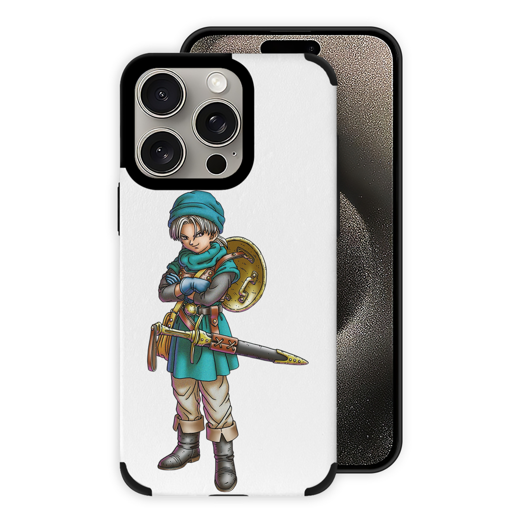 （画像用） ドラゴンクエスト Doragon Kuesuto Dragon Quest 【iPhone15ProMax対応】 PUレザー スマホケース 耐衝撃＆黄変防止