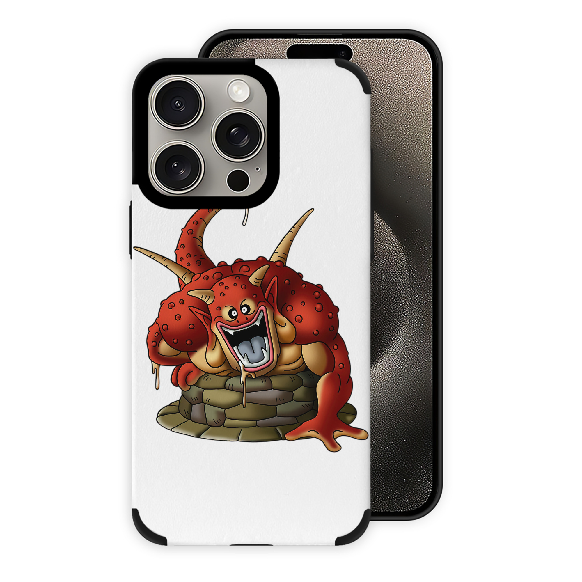 （画像用） ドラゴンクエスト Doragon Kuesuto Dragon Quest 【iPhone15ProMax対応】 PUレザー スマホケース 耐衝撃＆黄変防止