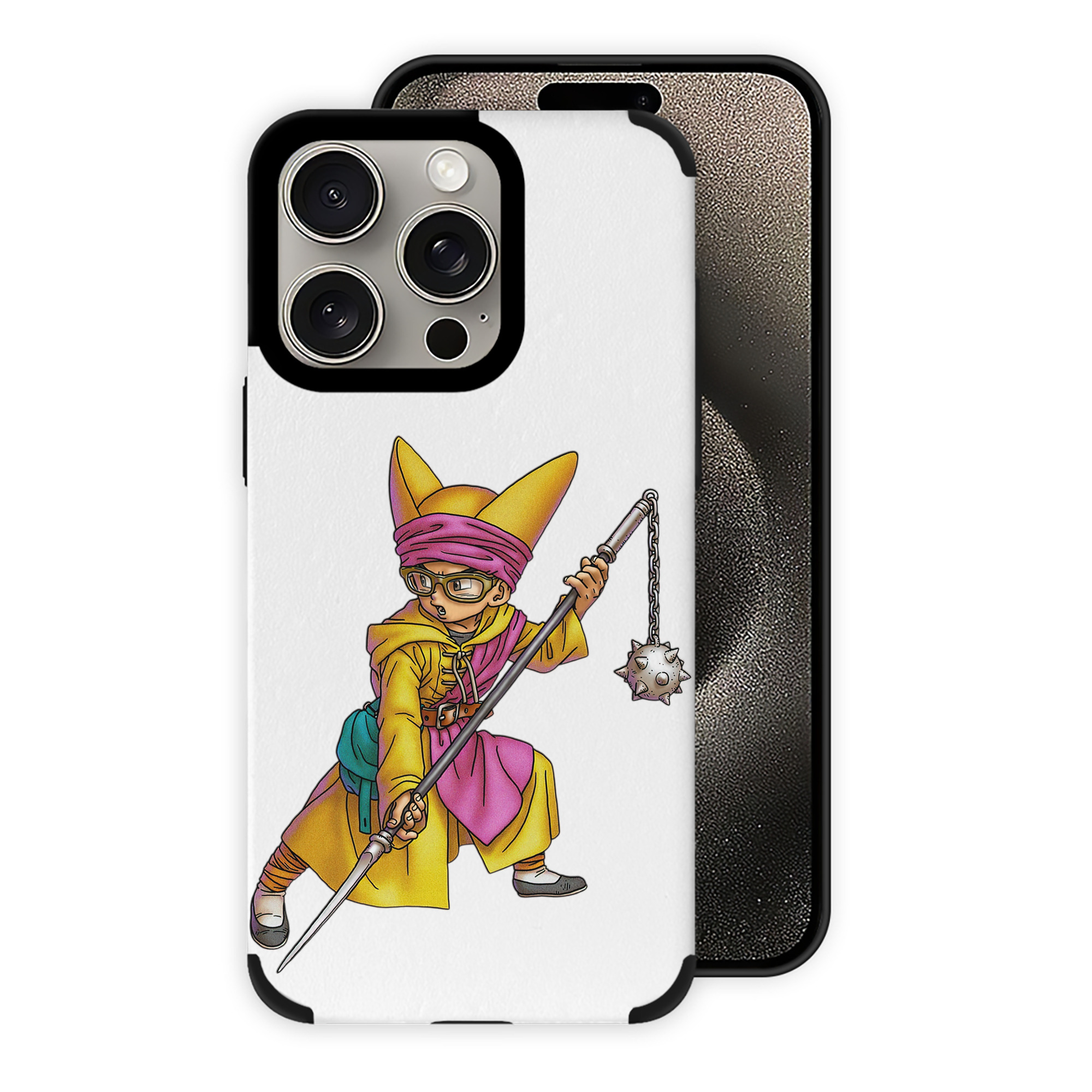 （画像用） ドラゴンクエスト Doragon Kuesuto Dragon Quest 【iPhone15ProMax対応】 PUレザー スマホケース 耐衝撃＆黄変防止