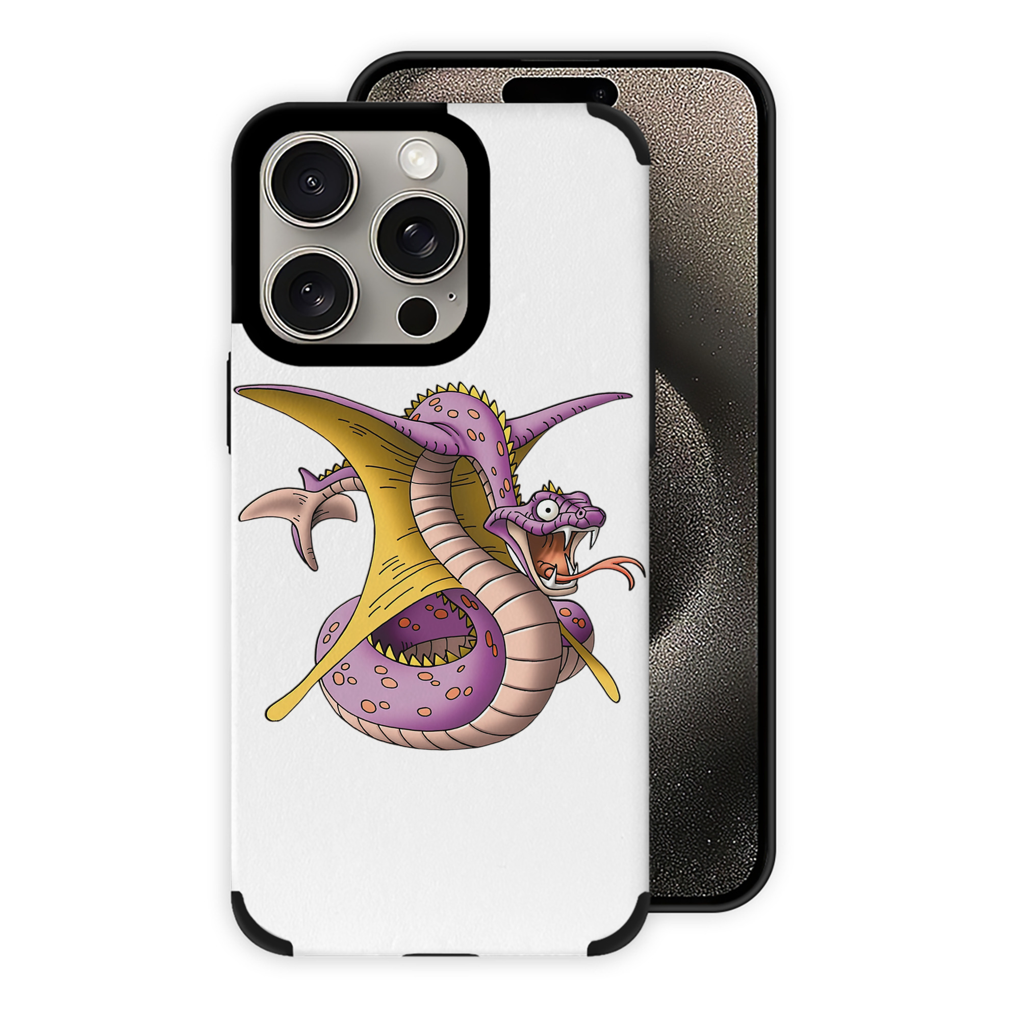 （画像用） ドラゴンクエスト Doragon Kuesuto Dragon Quest 【iPhone15ProMax対応】 PUレザー スマホケース 耐衝撃＆黄変防止