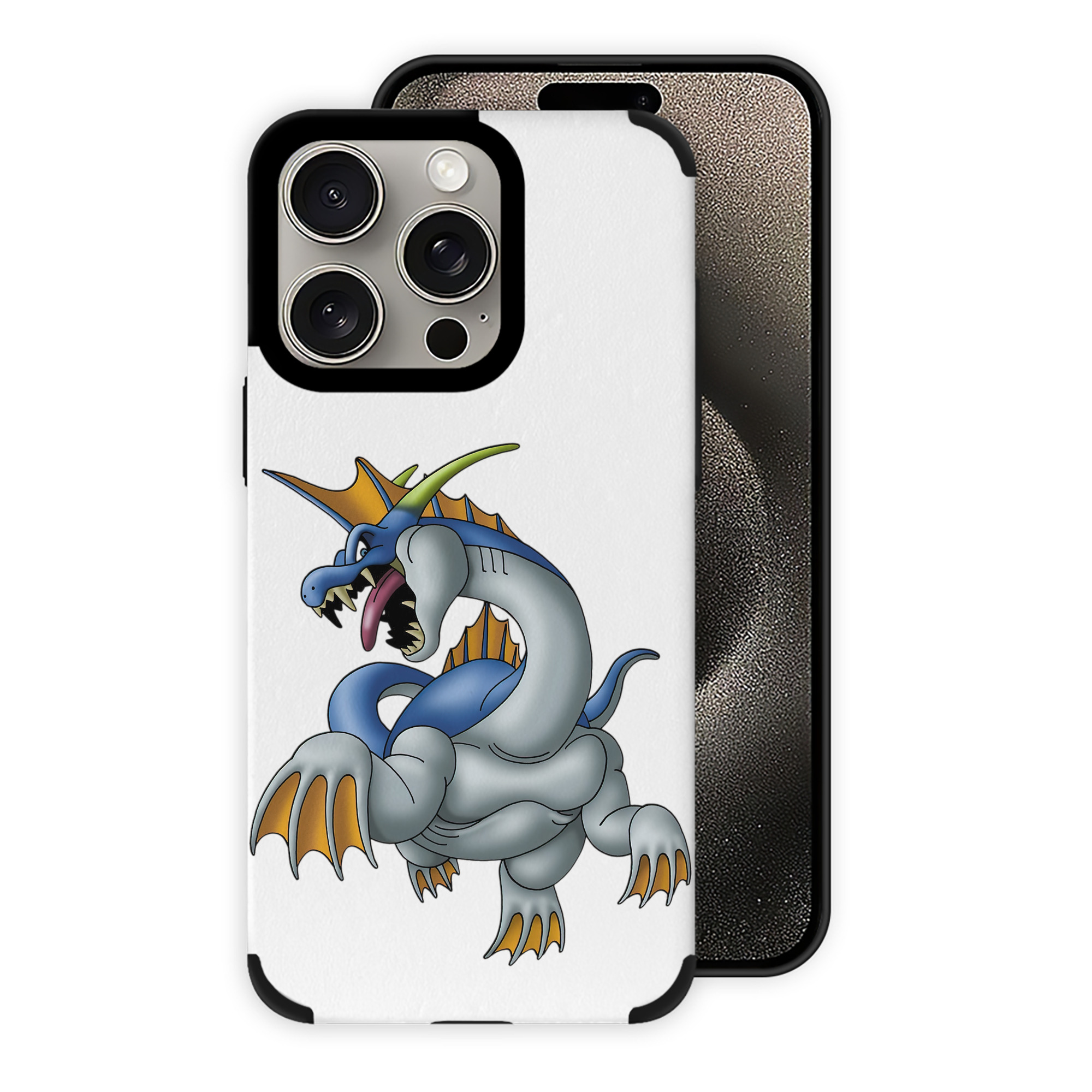 （画像用） ドラゴンクエスト Doragon Kuesuto Dragon Quest 【iPhone15ProMax対応】 PUレザー スマホケース 耐衝撃＆黄変防止