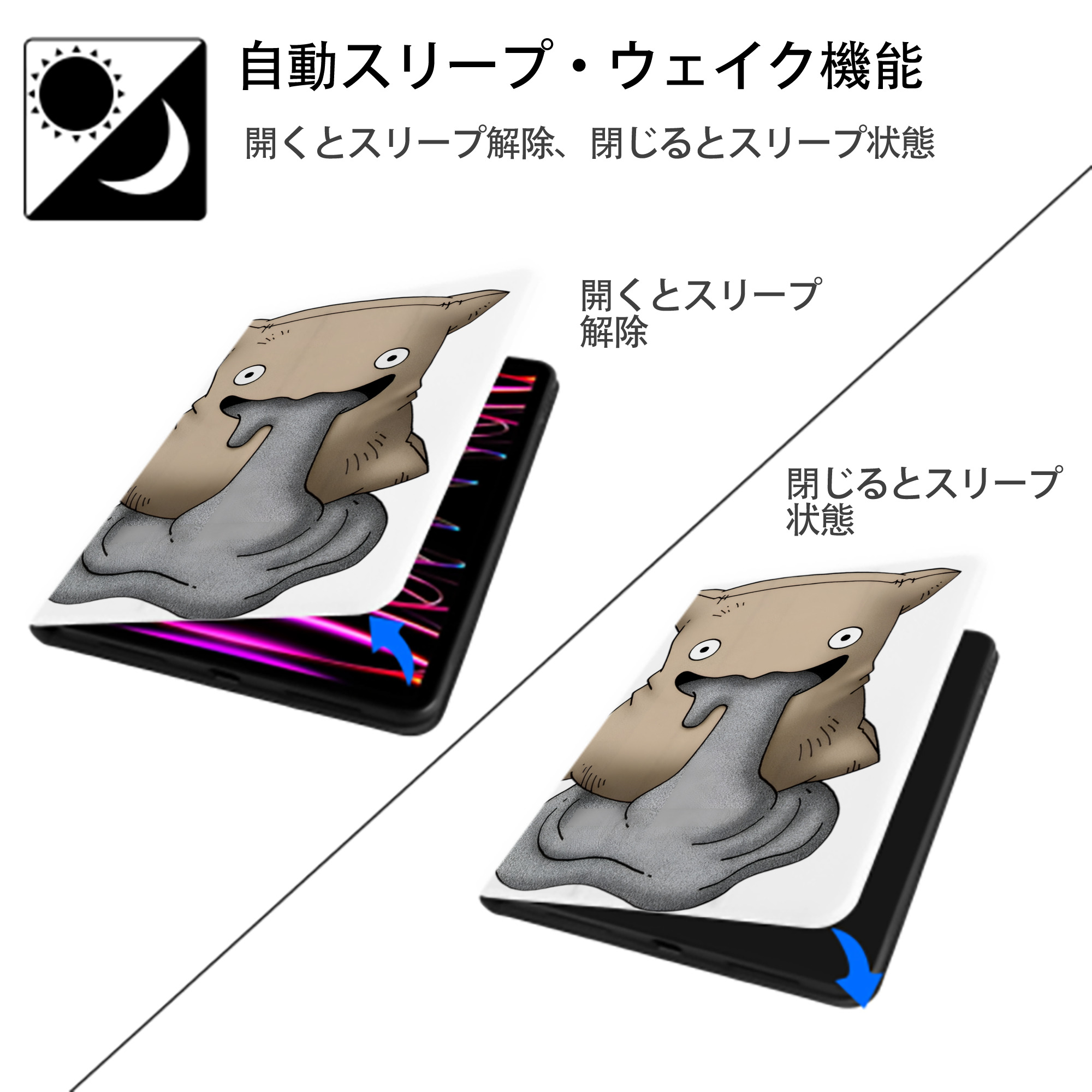 ドラゴンクエスト Doragon Kuesuto Dragon Quest IPad ケース ペン収納付き 三つ折りスタンド PUレザー×シリコン 対応機種9.5/10.5/10.9インチ